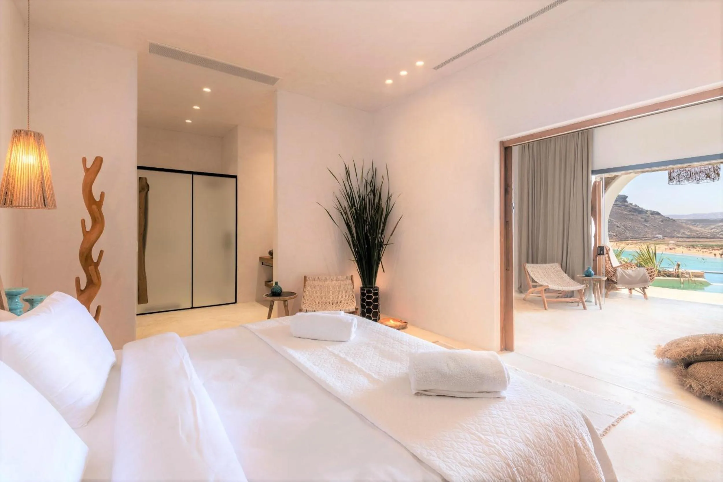 Photo of the whole room, Bed in Panormos Village Hotel