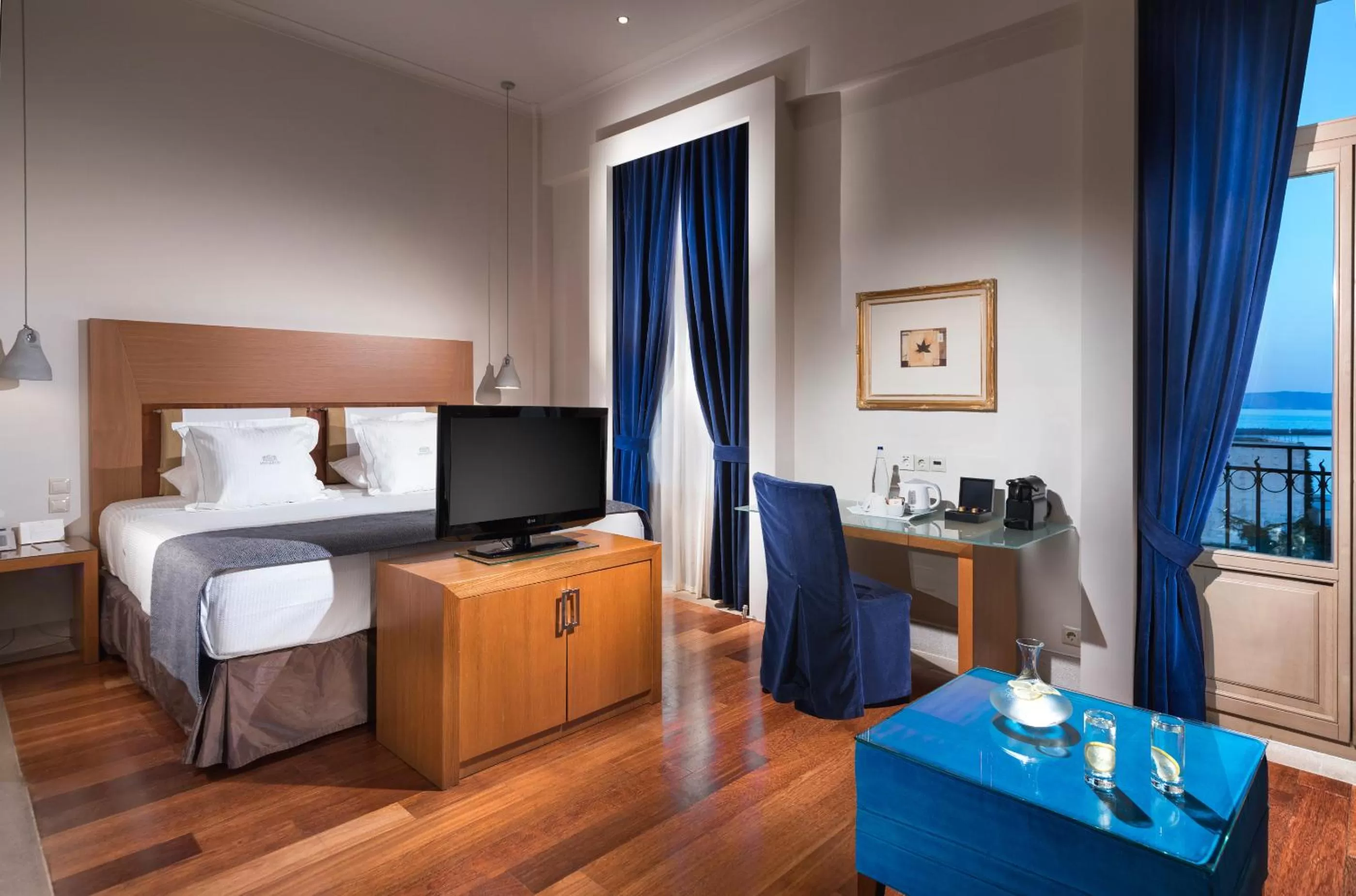 Bed in GDM Megaron, Historical Monument Hotel