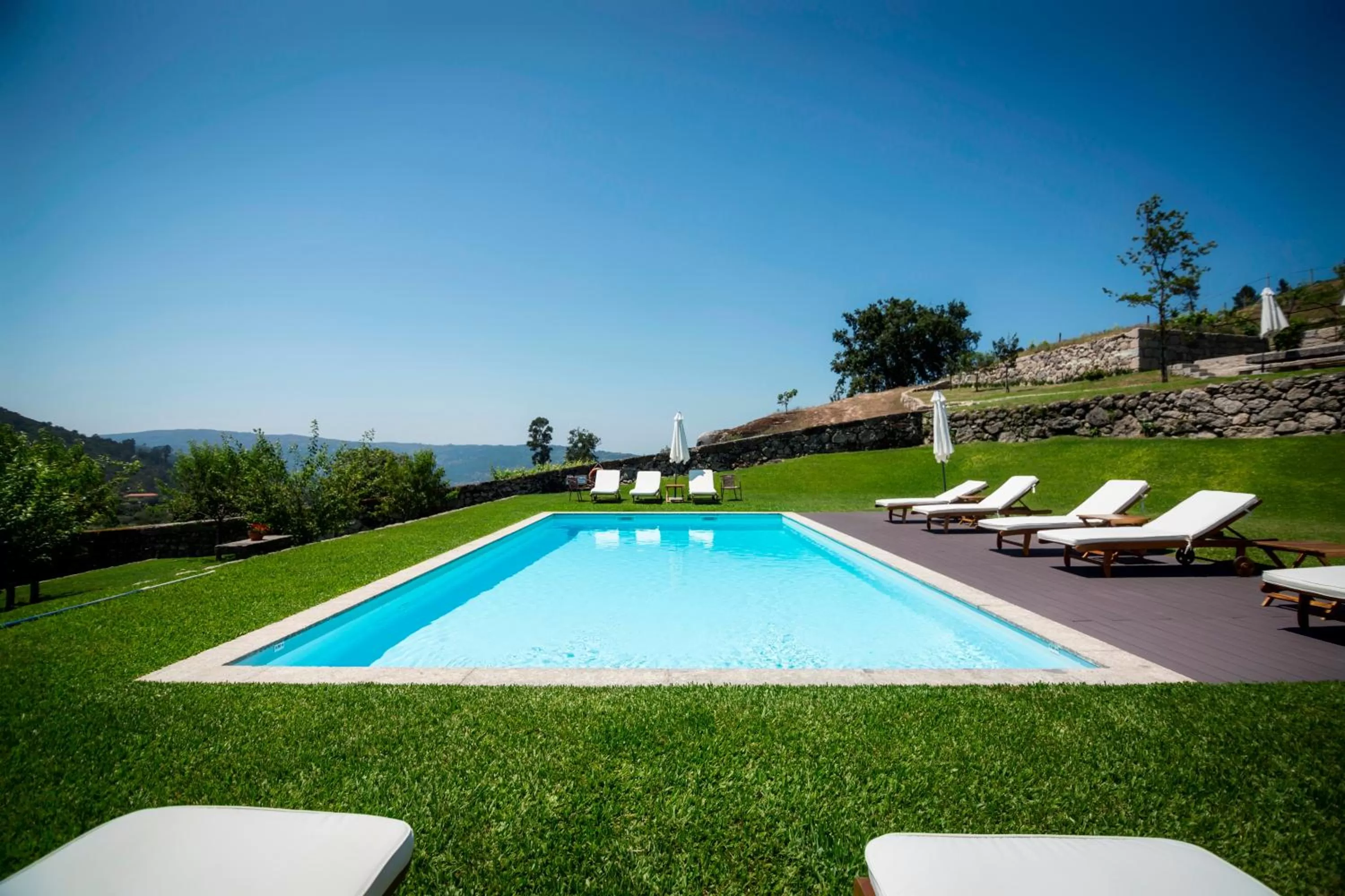 Pool view in Casa da Portela de Sampriz