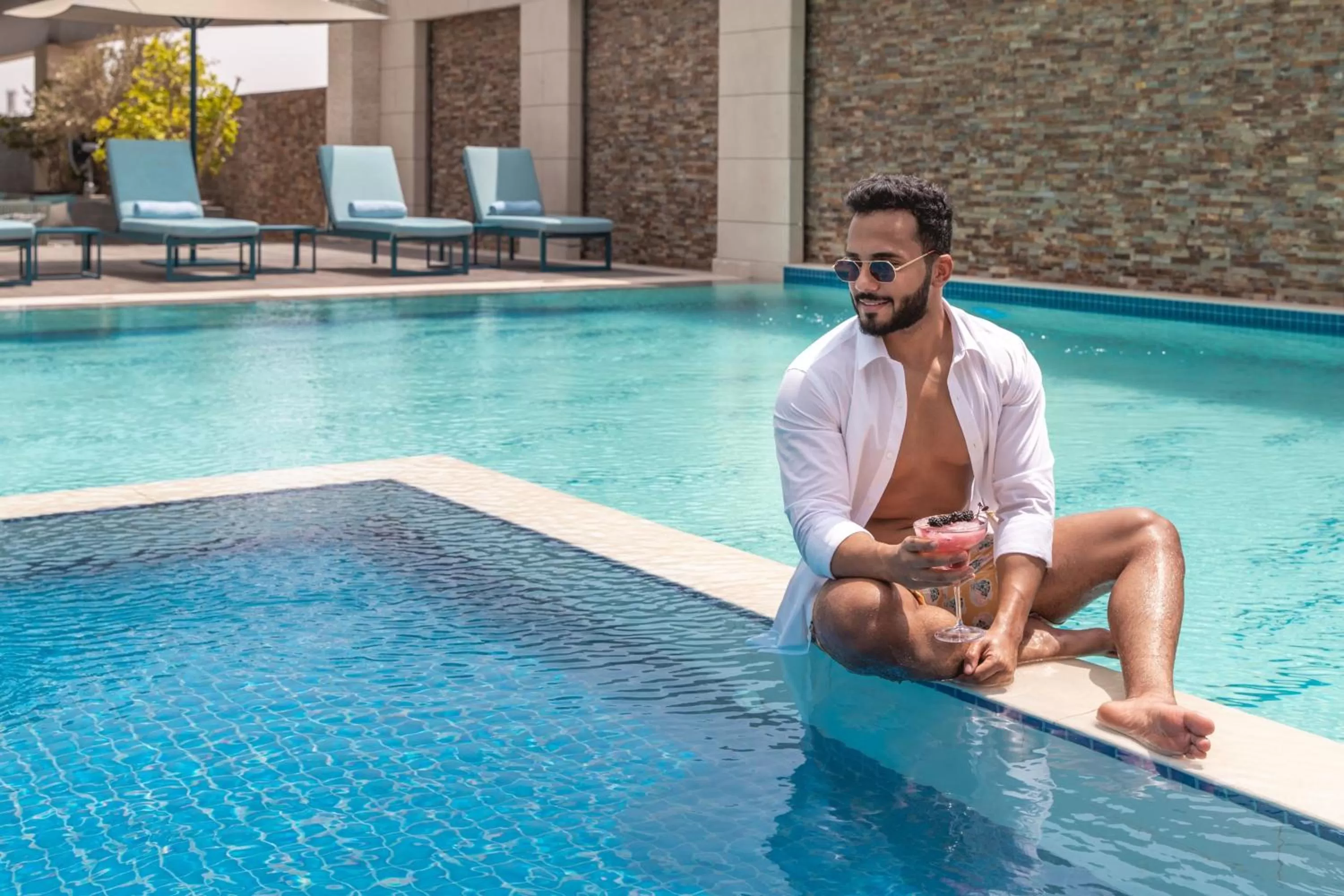 Swimming pool in Jeddah Marriott Hotel Madinah Road