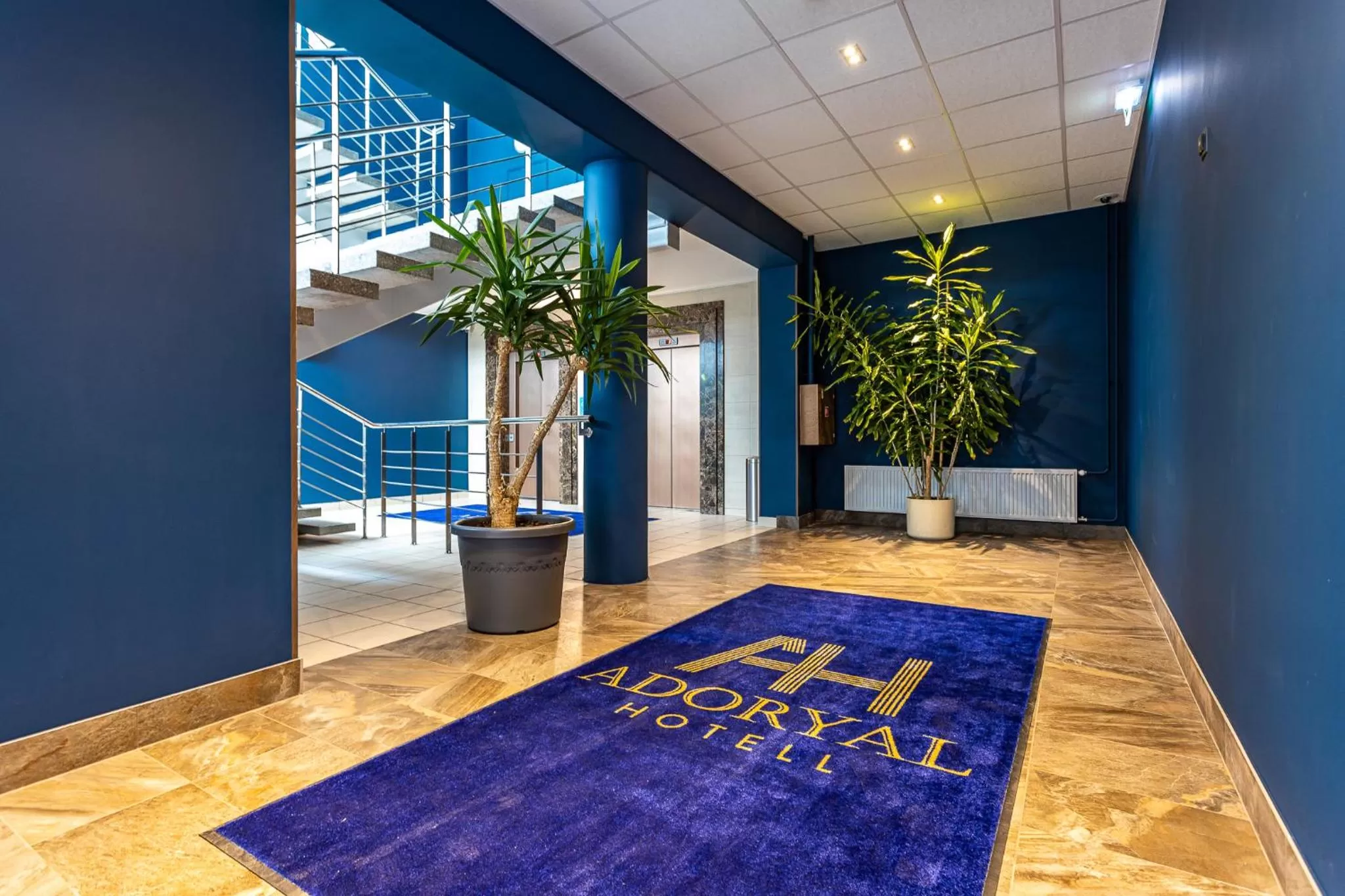 Facade/entrance in Adoryal Hotell