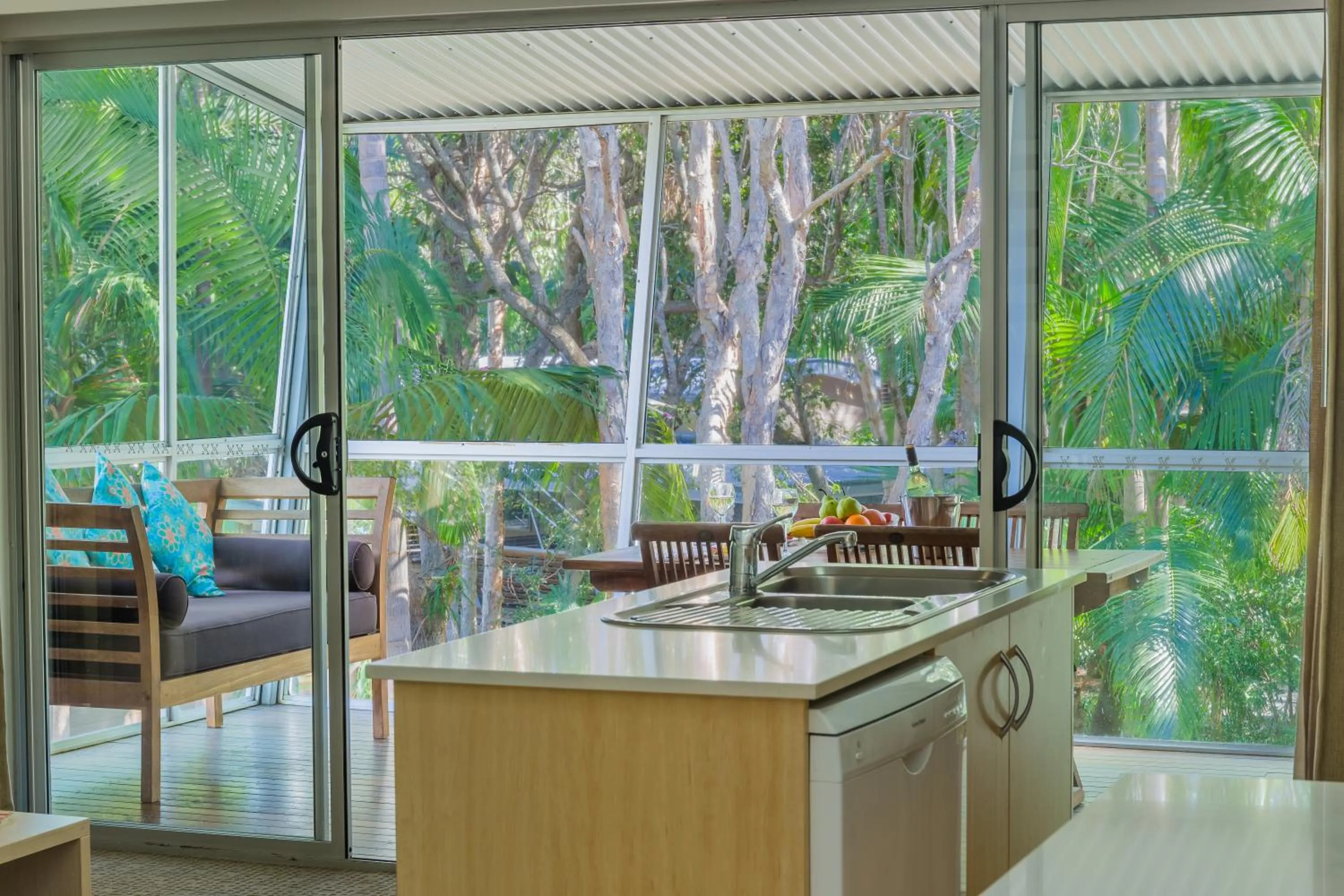 Garden view in NRMA Angourie Resort, Yamba