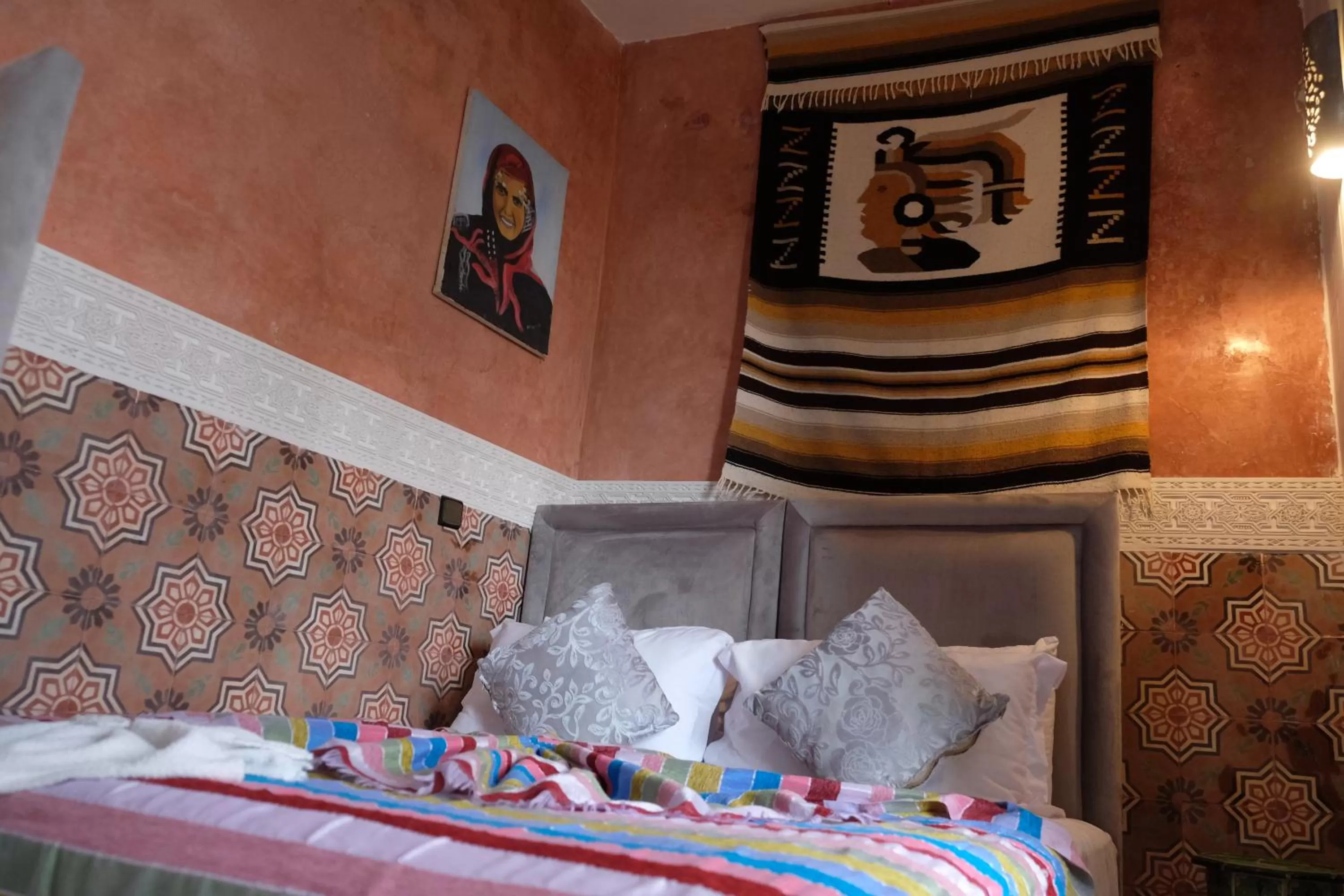 Bed in Héritage Lalla Aicha et SPA