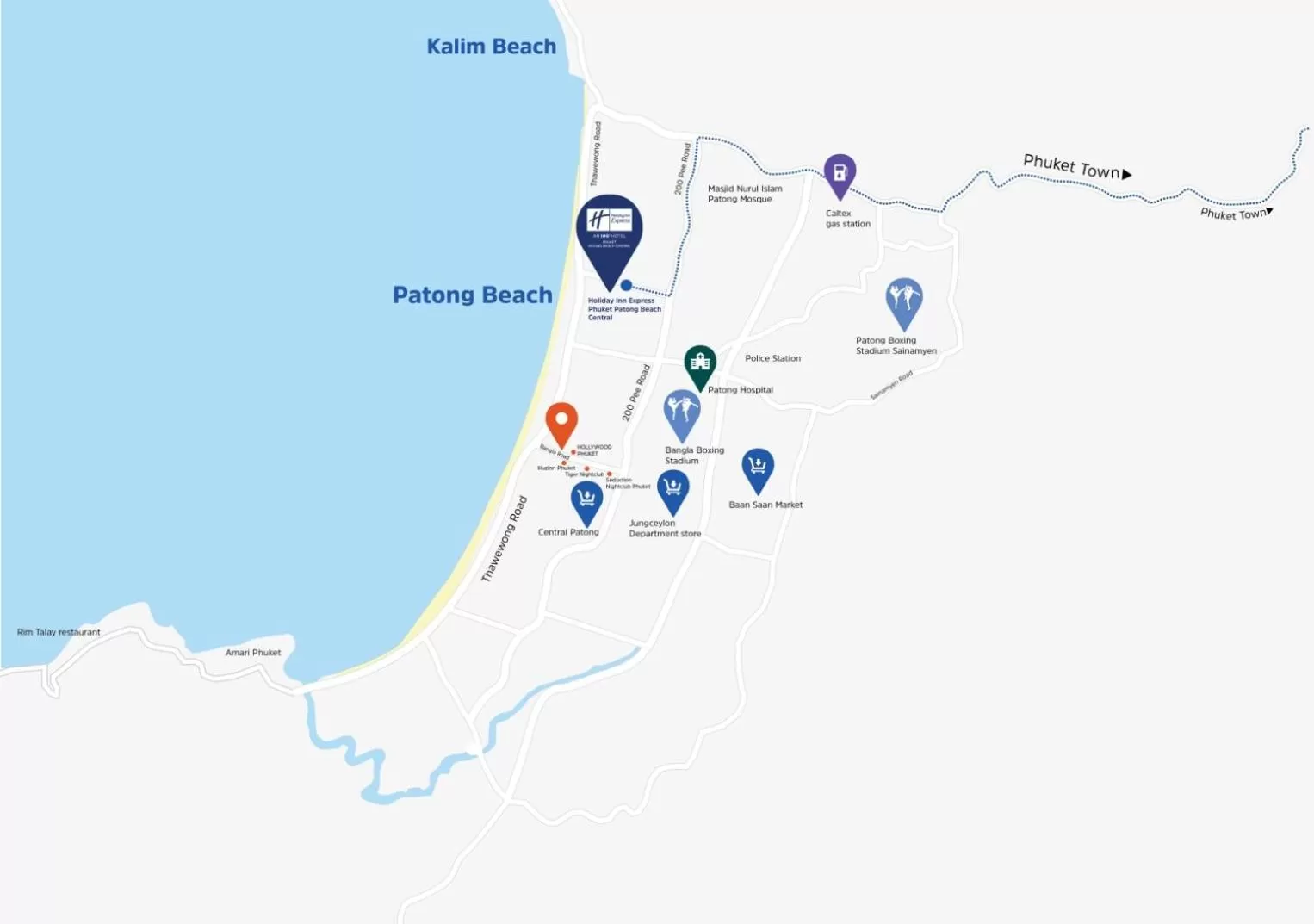 Text overlay in Holiday Inn Express Phuket Patong Beach Central by IHG