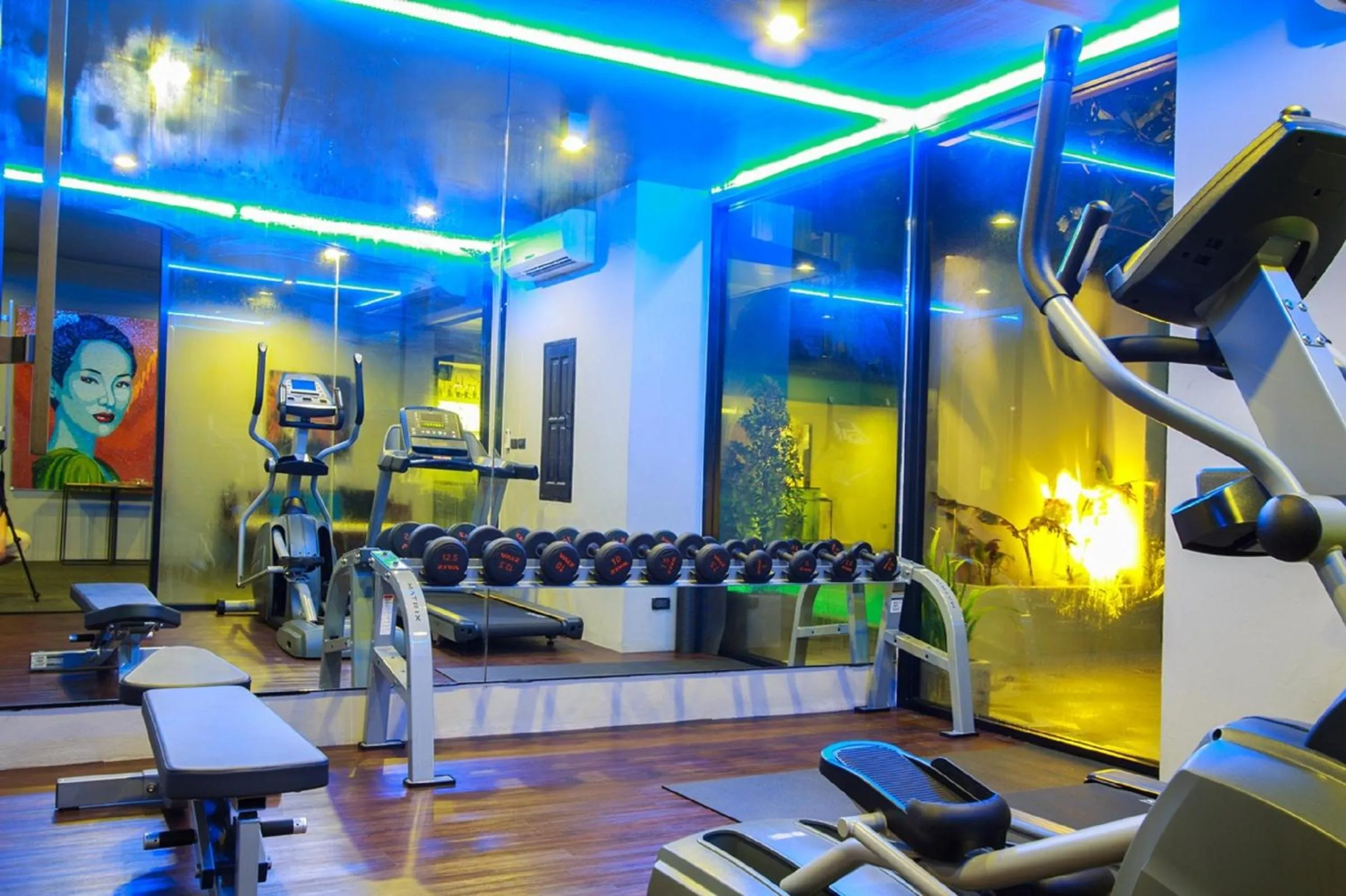 Fitness centre/facilities in Mazi Design Hotel by Kalima