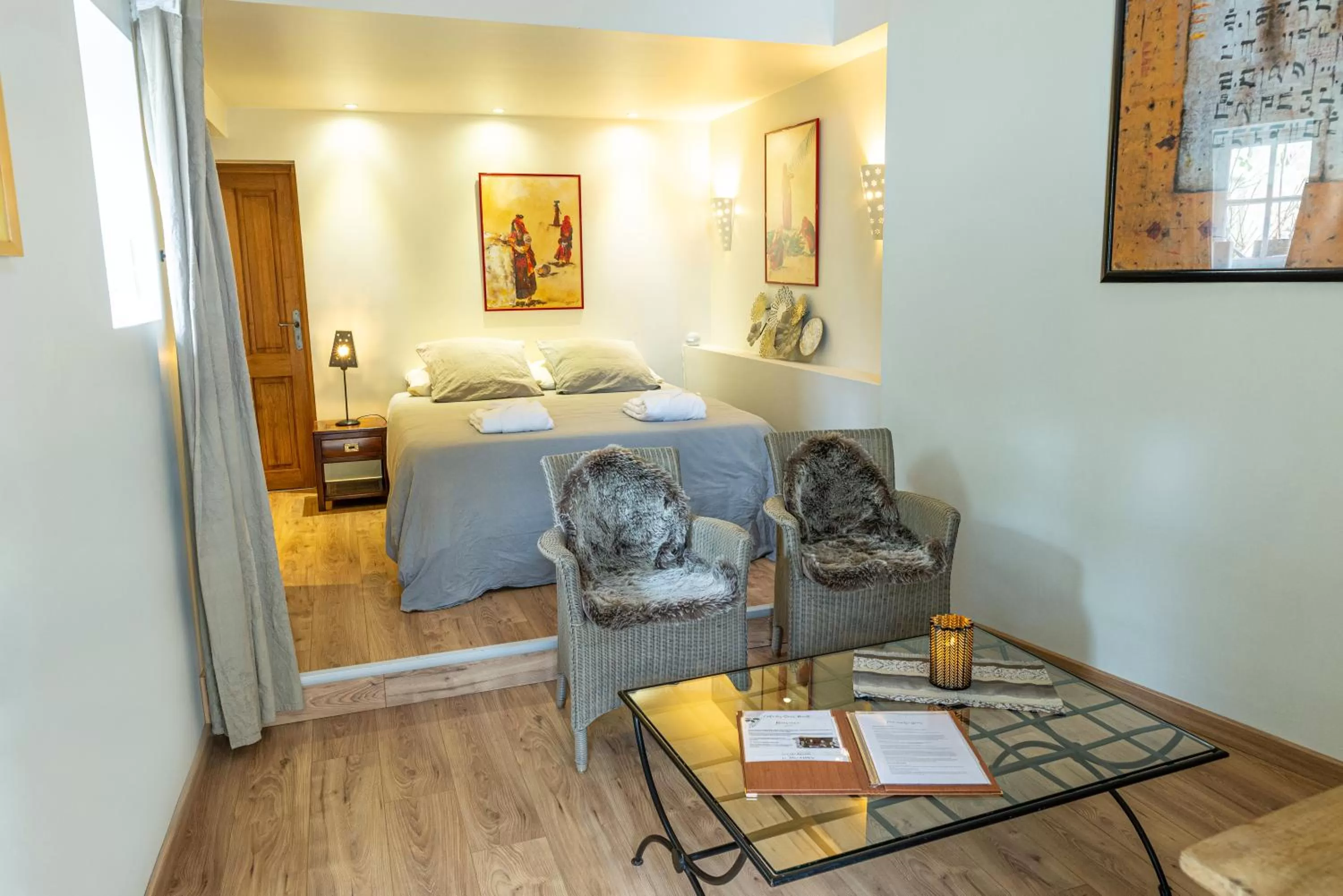 Bedroom, Bed in La Ferme de l'Oudon & SPA