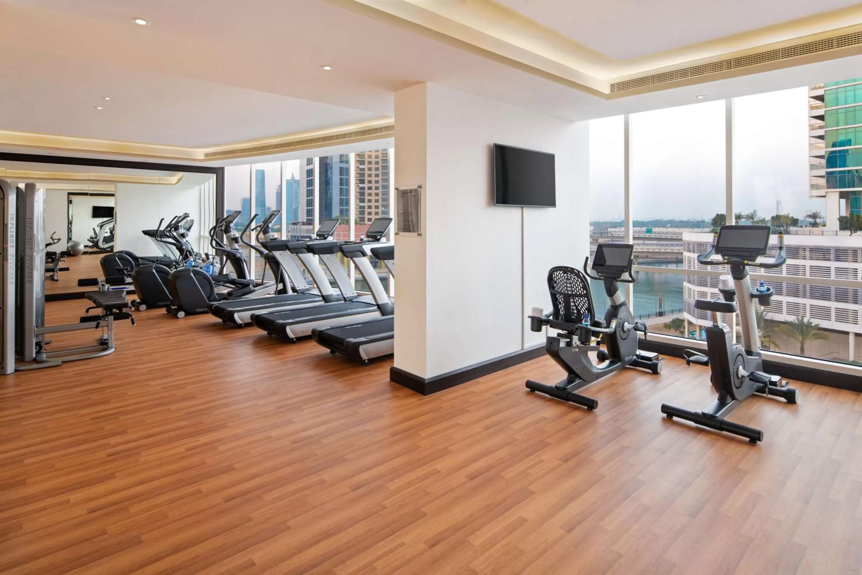 Fitness centre/facilities in Radisson Blu Hotel, Dubai Canal View