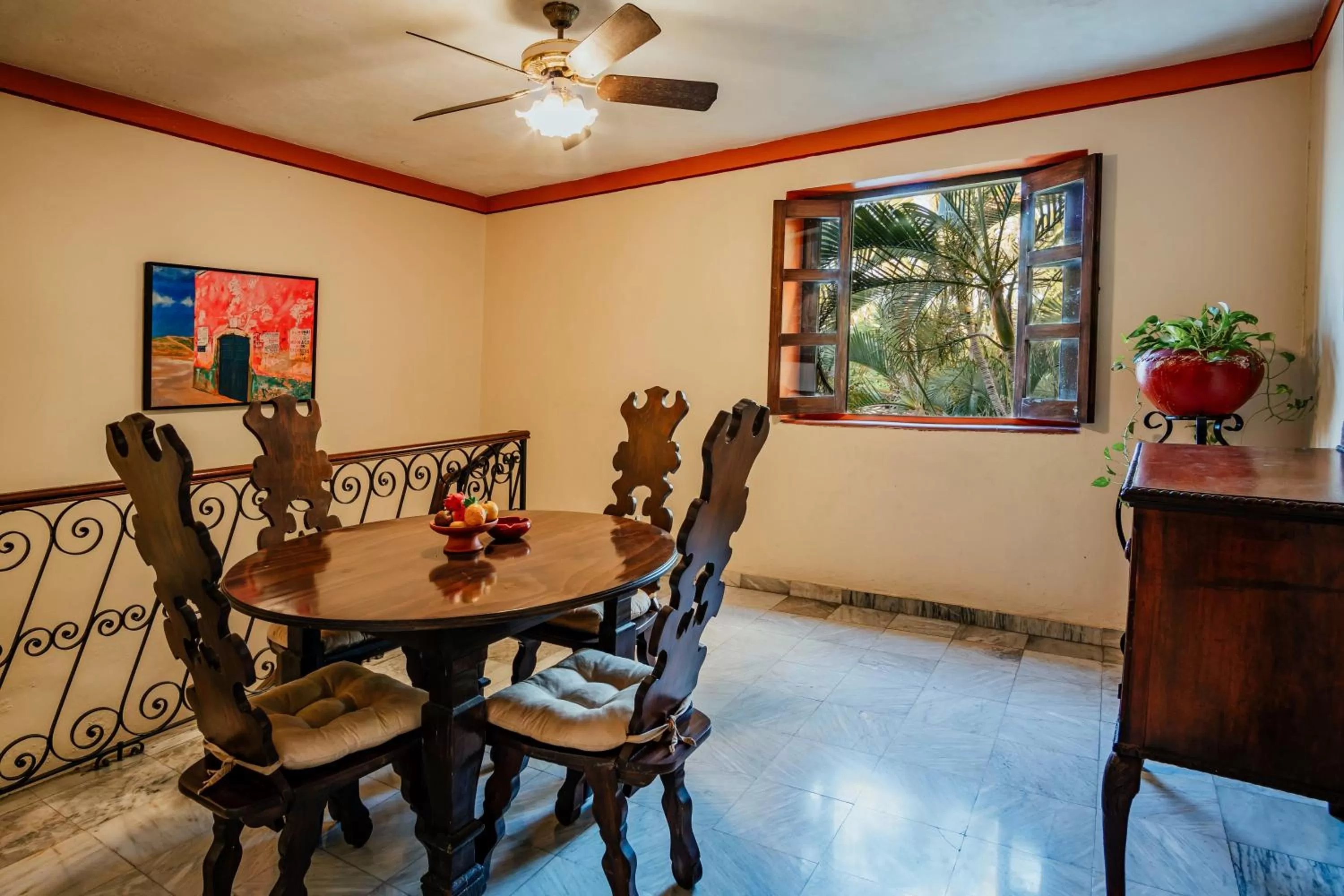 Dining area in Casa del Balam Merida