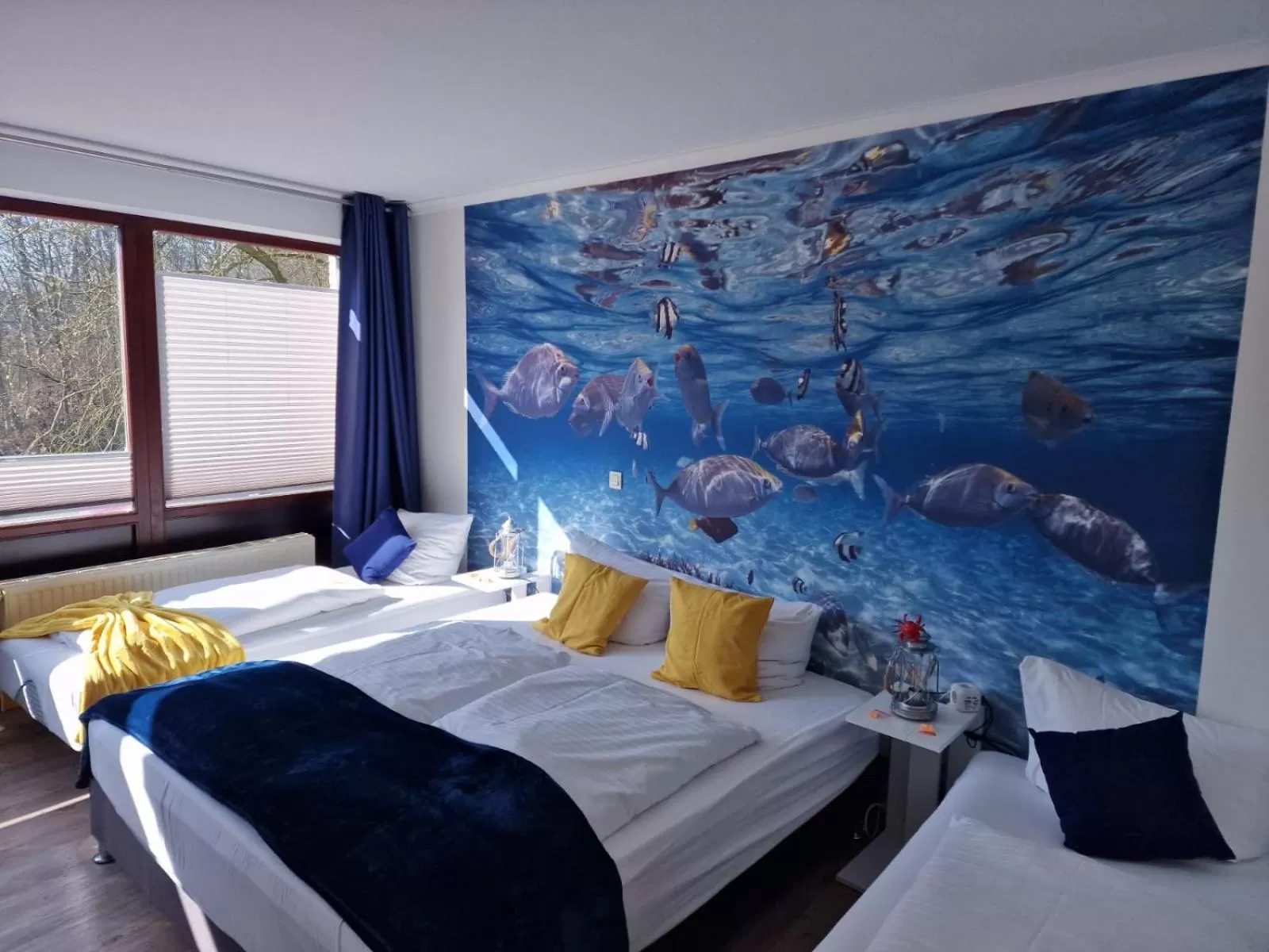 Photo of the whole room, Bed in Hotel Seeblick am Sankelmarker See - Natur und Erholung