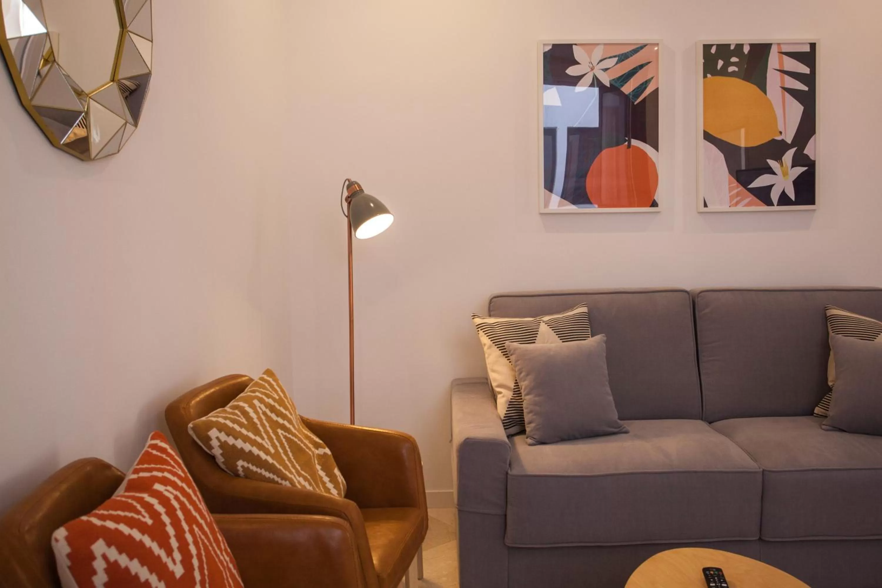 Living room in Gran Central Suites