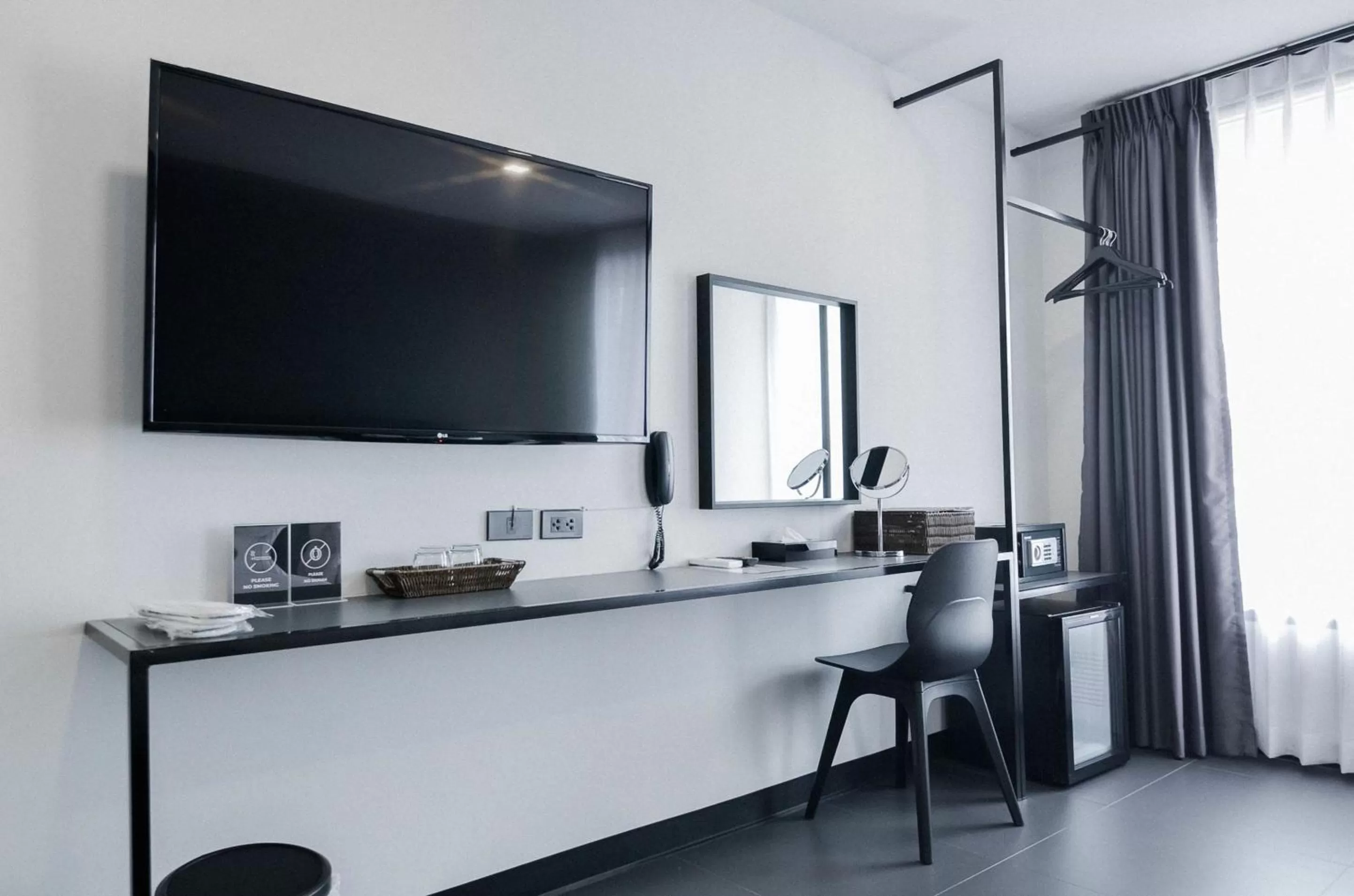 Seating area in CREW Hotel