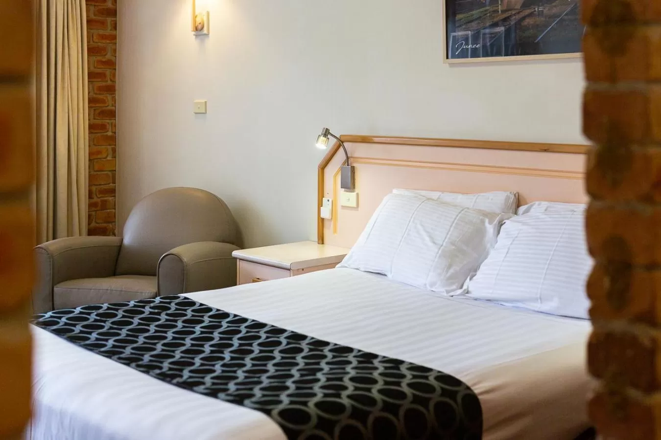 Bed in The Crossing Motel