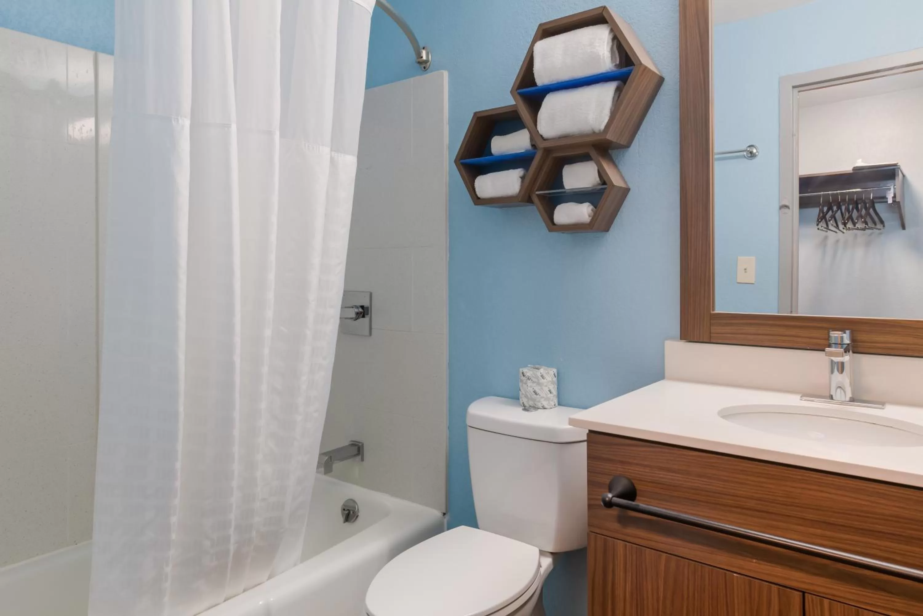 Bathroom in HomeTowne Studios by Red Roof Newport News - Hampton West