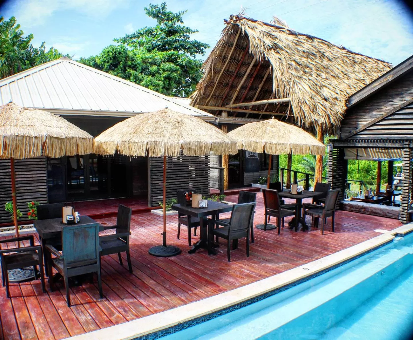 Balcony/Terrace, Restaurant/Places to Eat in PUR Boutique Cabanas, Adults Only