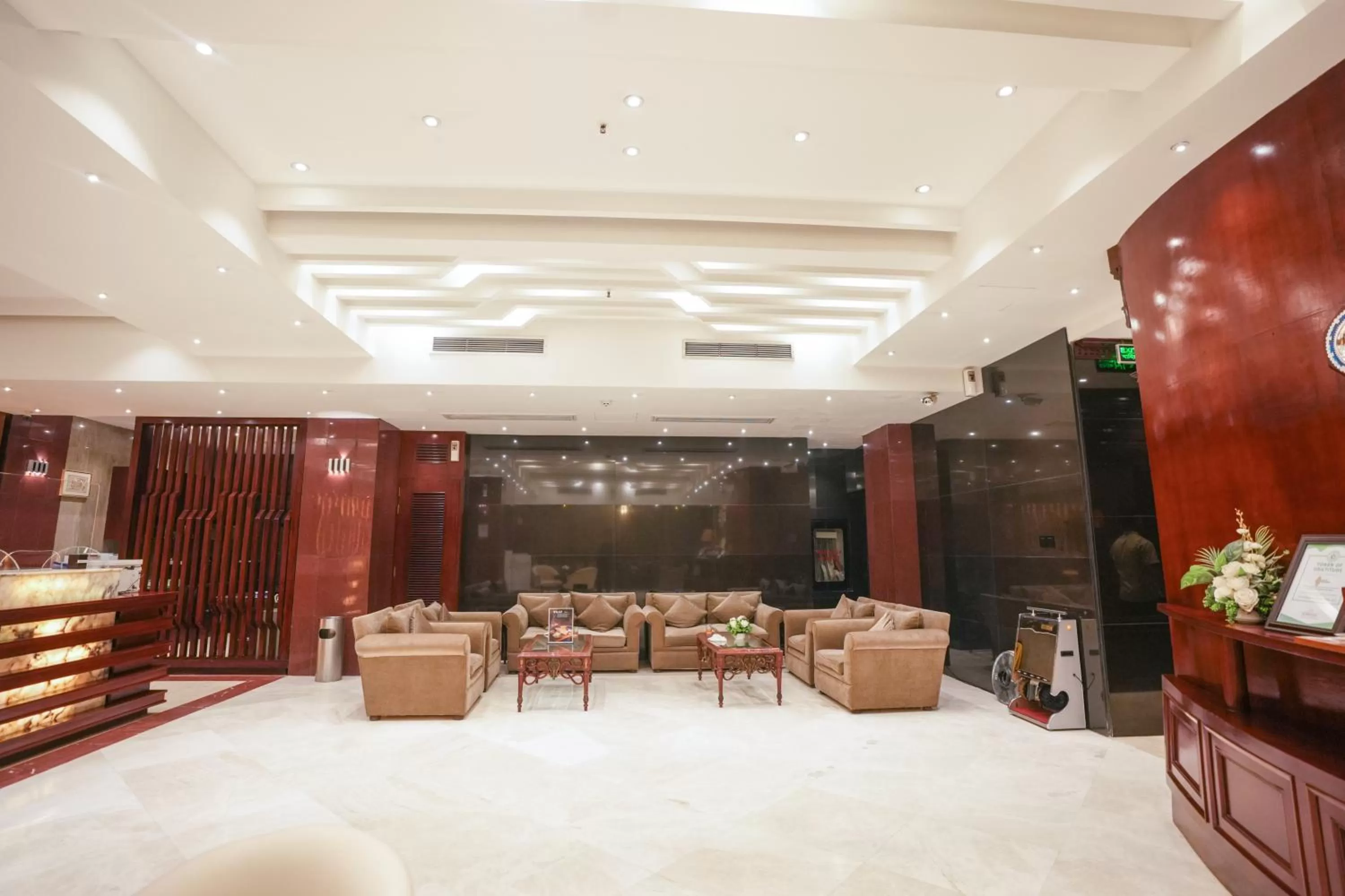 Seating area in Hotel Sarina