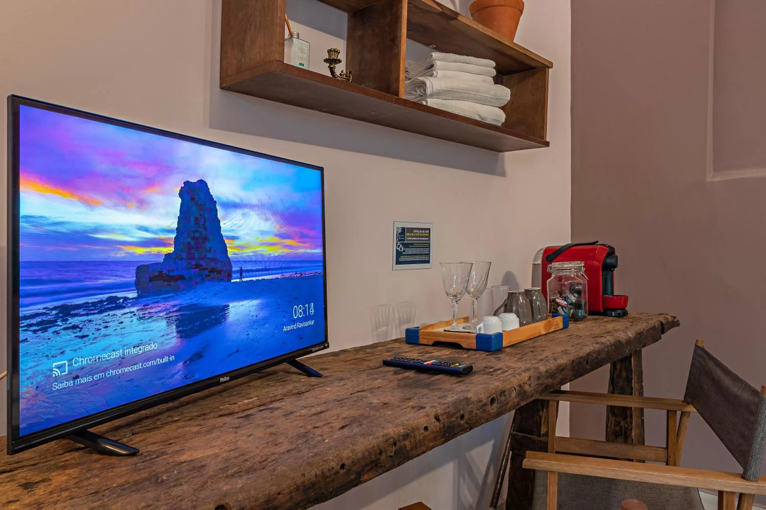 TV/Entertainment Center in Suítes no Quintal