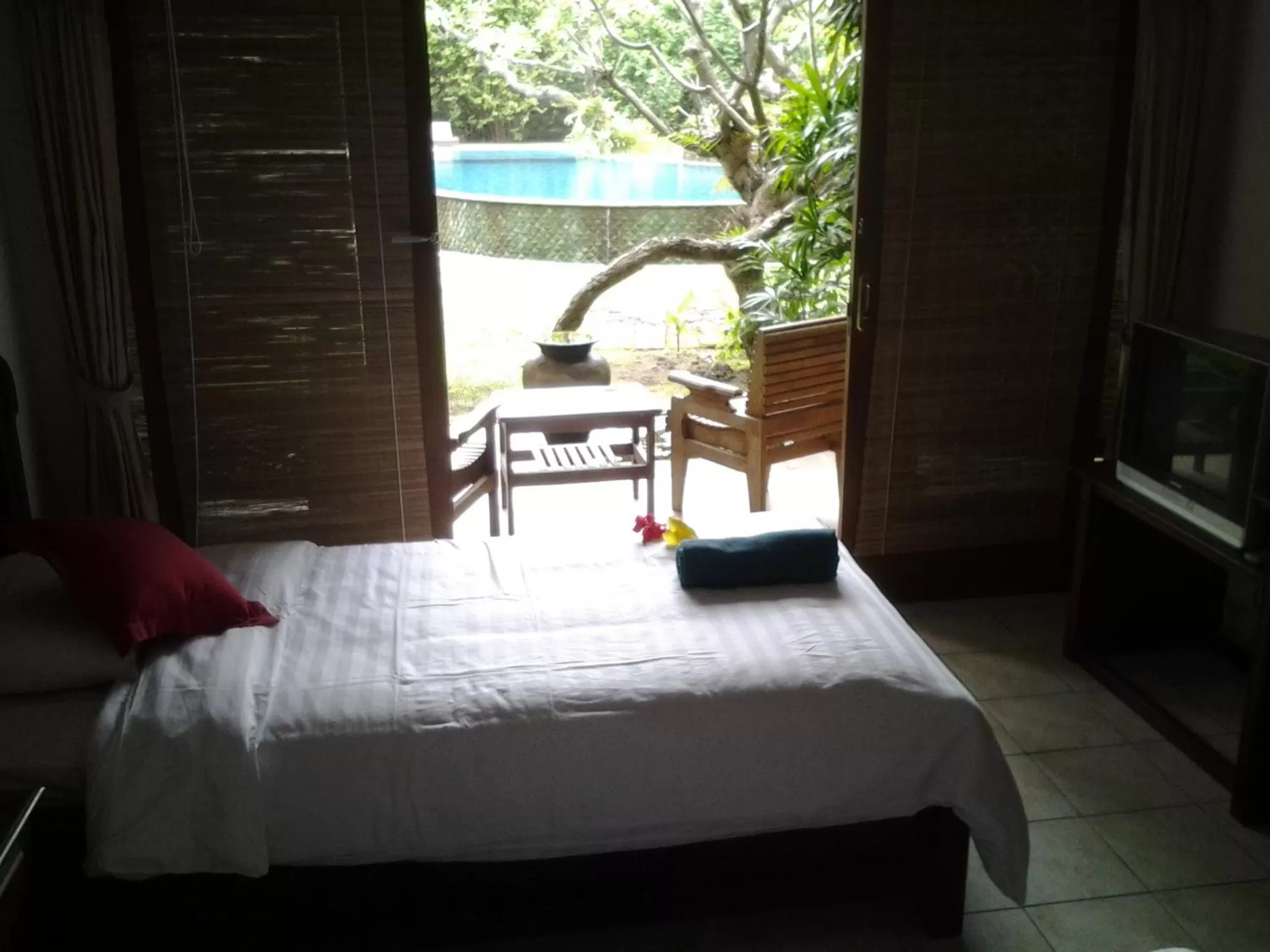 Bed in Nirwana Sea Side Cottages
