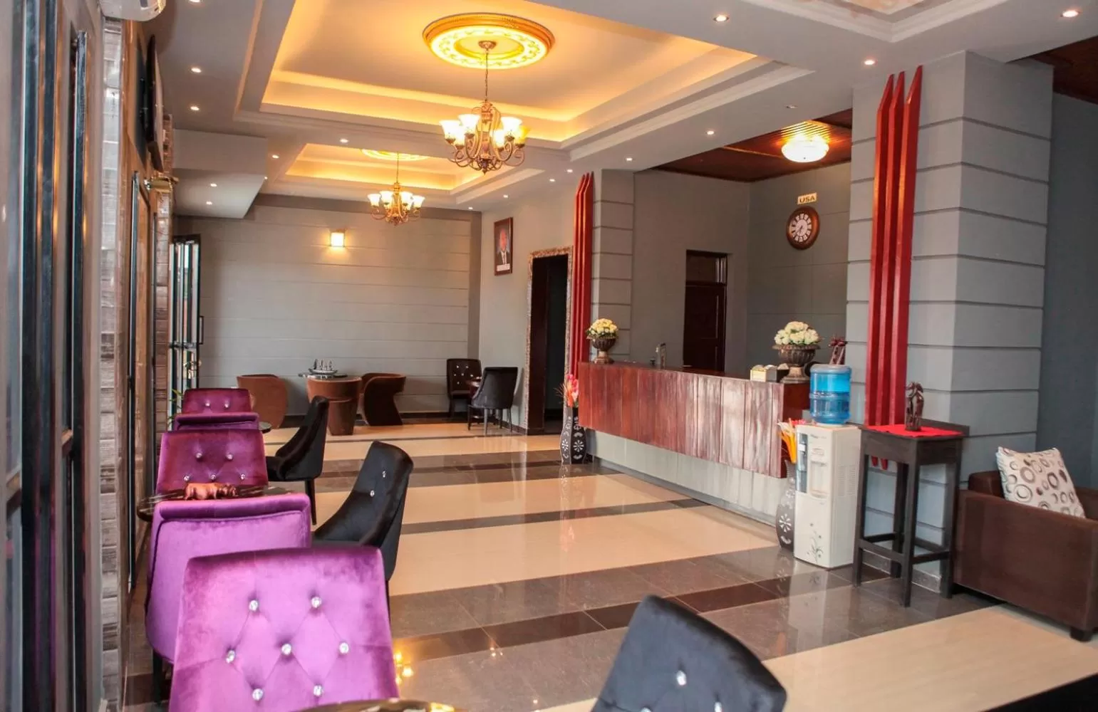 Lobby or reception in Hotel Kangaroo Bujumbura