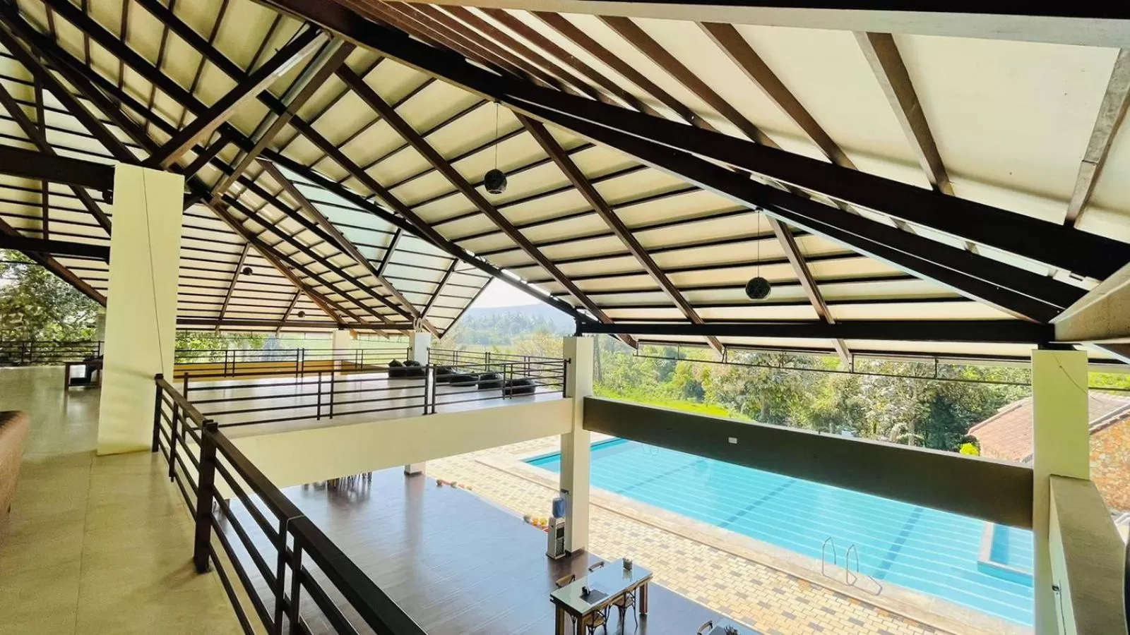 Pool view in Commune18 Resort Chikmagalur