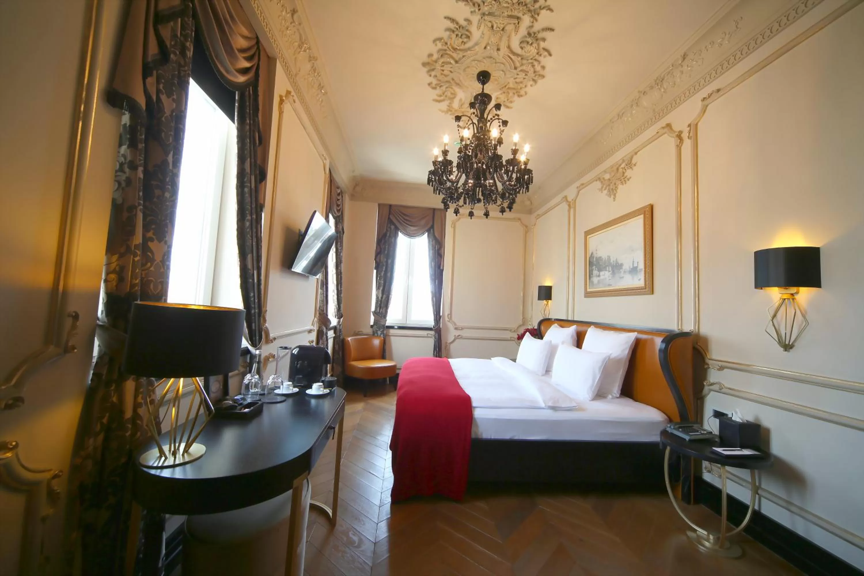 Decorative detail, Bed in Nordstern Hotel Galata