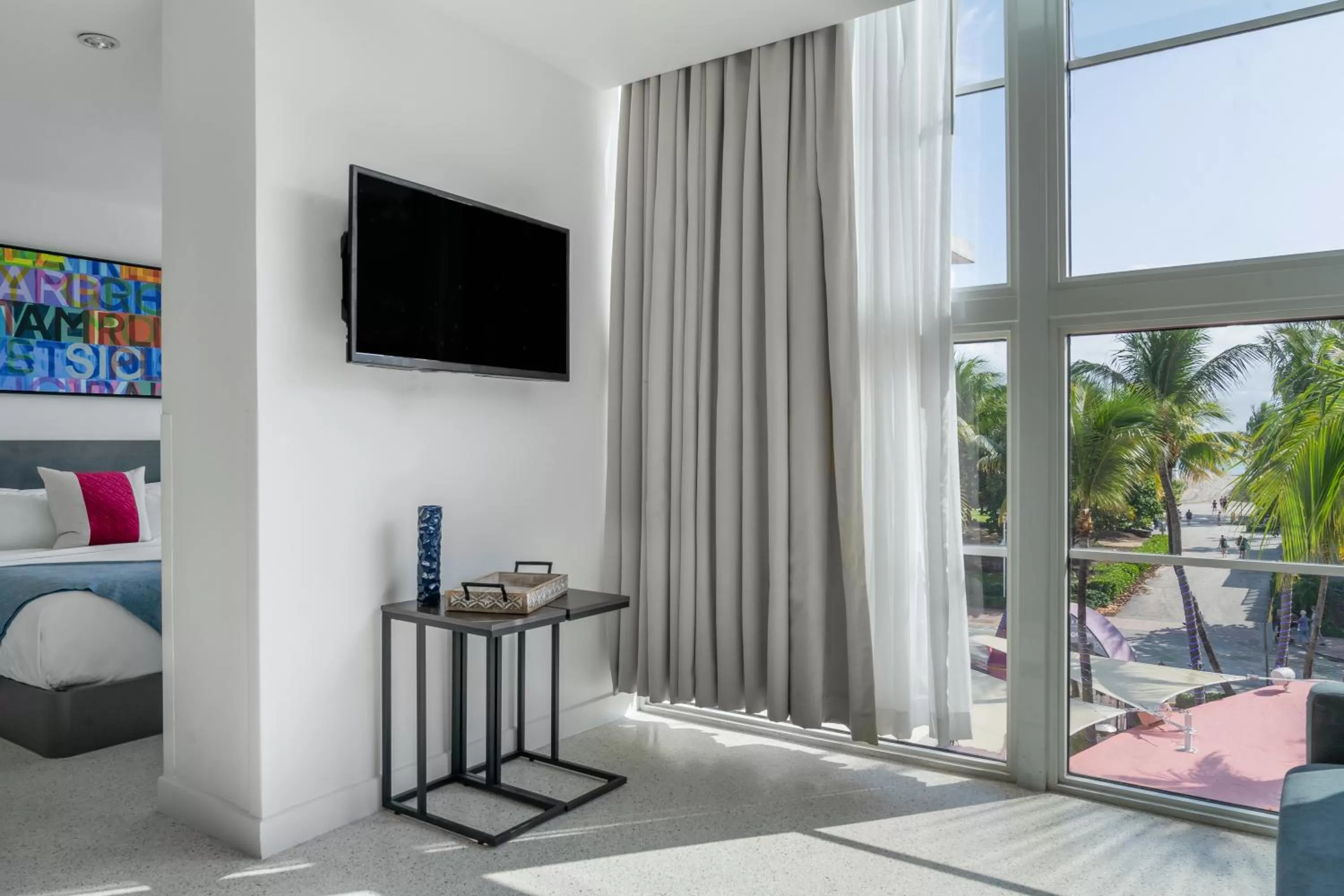 Bed in Clevelander Hotel