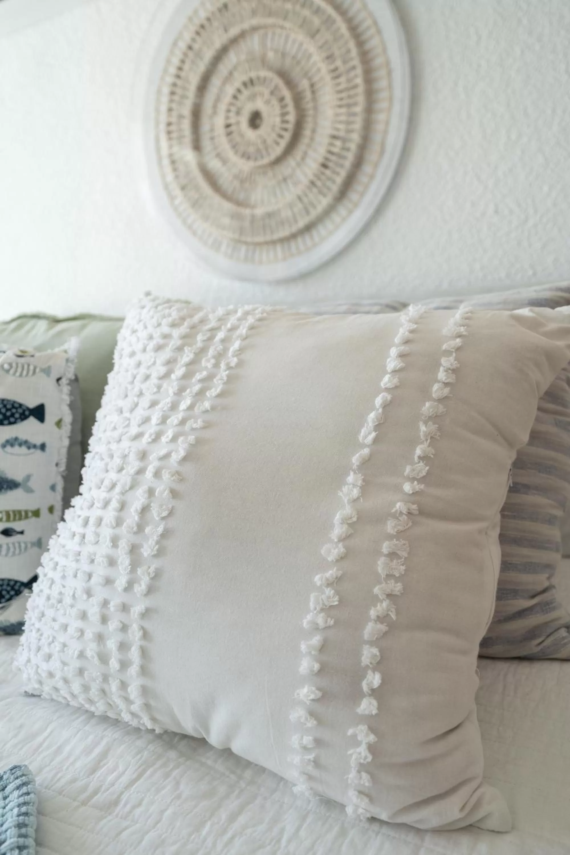 Bed in OCEAN VIEW DELUXE SUITE: PVT. BEACH & POOL