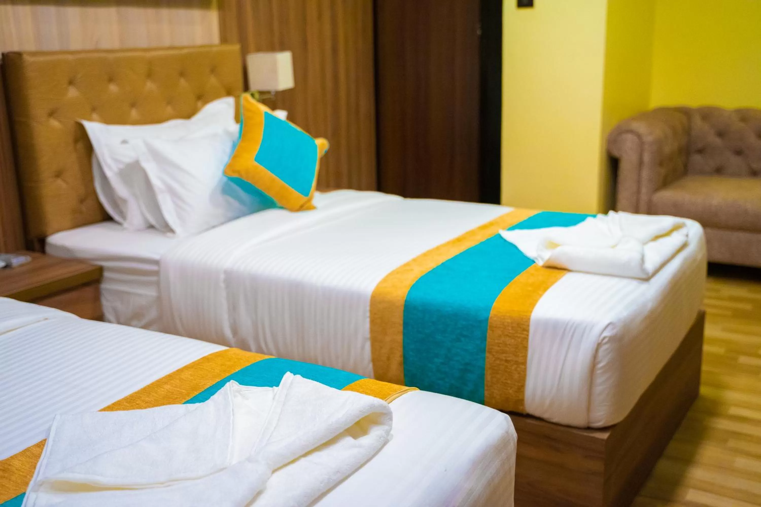 Bed in Grand Yak Boutique Hotel