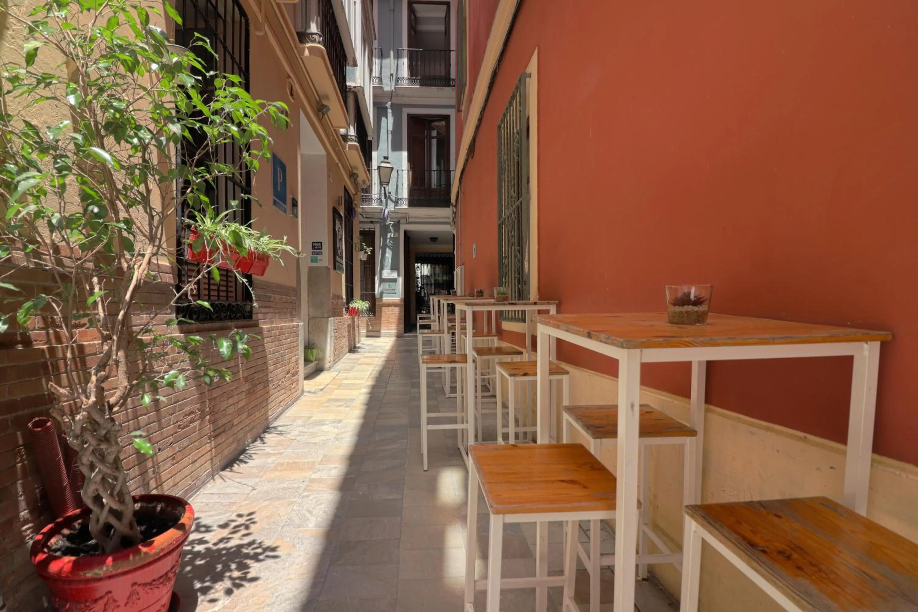 Patio in Feel Hostels City Center
