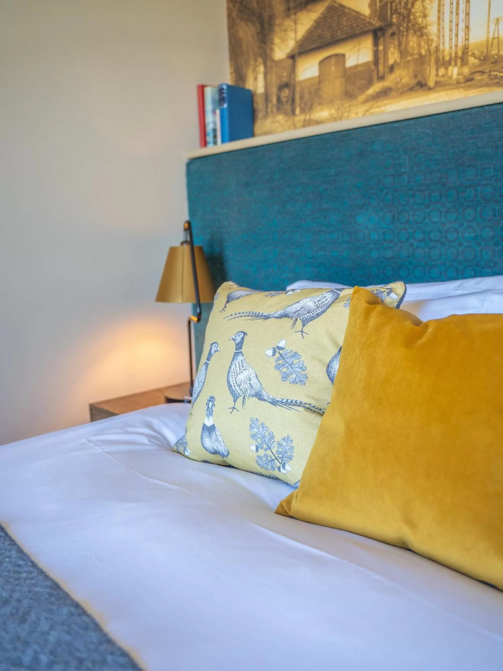 Bedroom, Bed in Harper's Steakhouse with Rooms, Haslemere