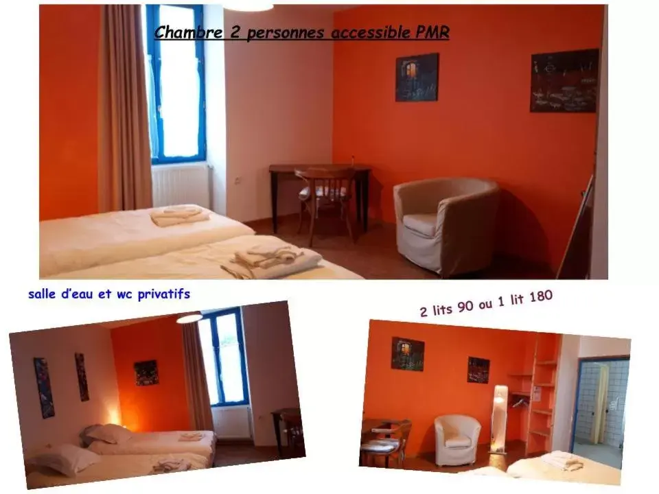 Double Room - Disability Access in Les Hortensias - Chambres d'Hôtes Double Room - Disability Access in Les Hortensias - Chambres d'Hôtes