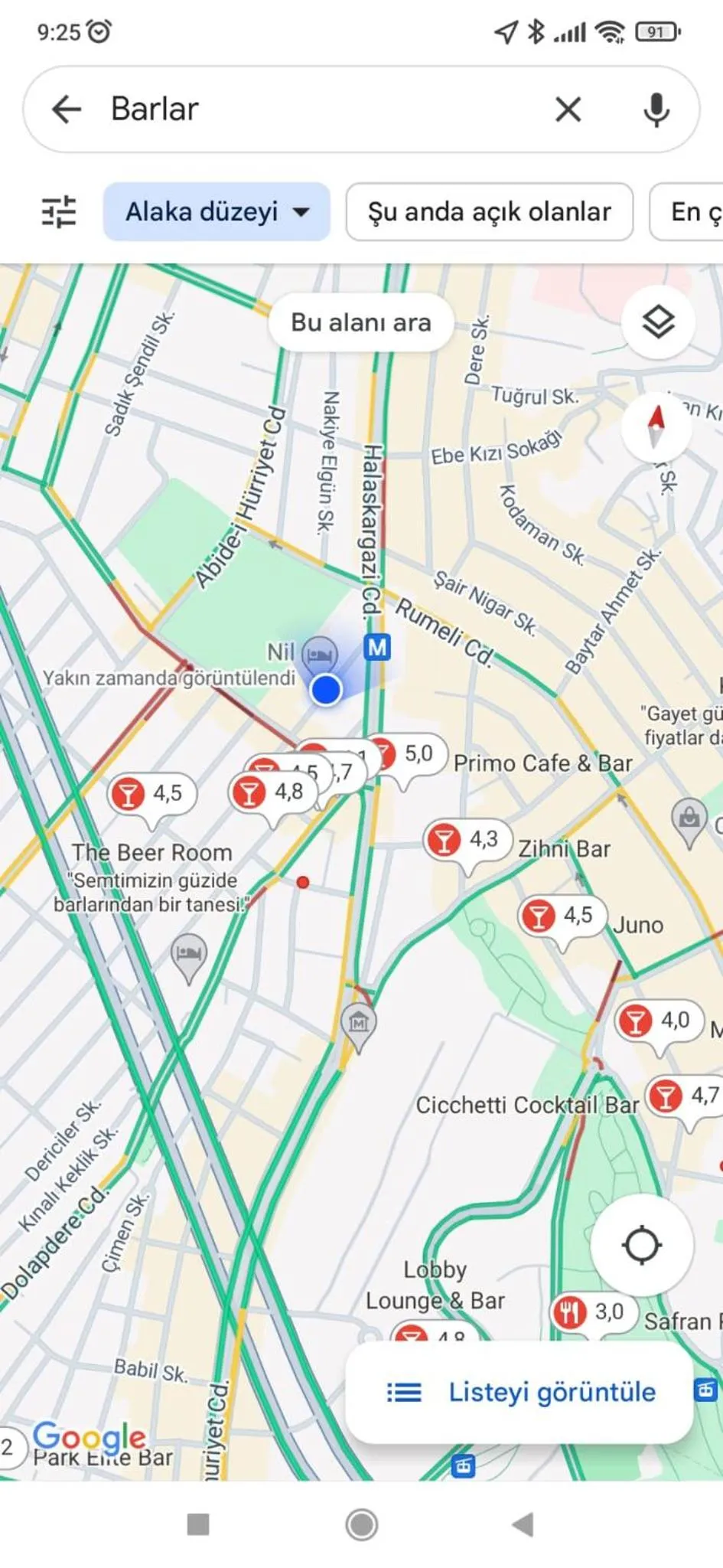 Restaurant/places to eat in Nil Hotel İstanbul City Center