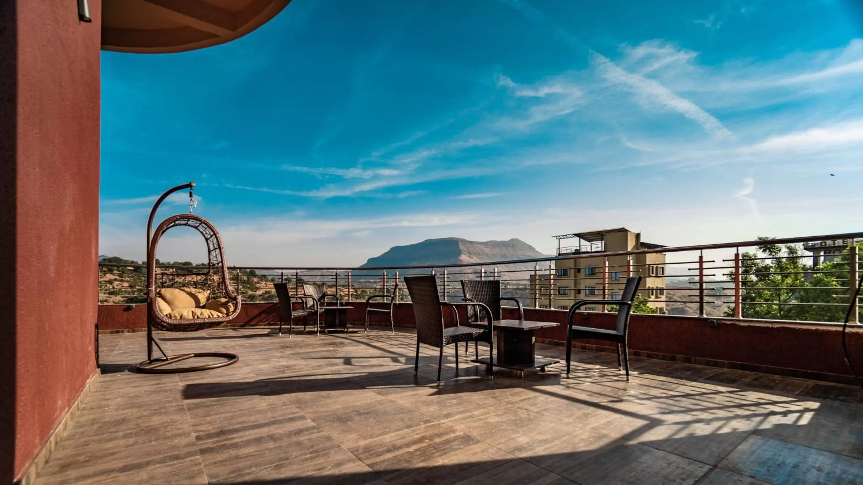 Balcony/Terrace in Pooja Villa Suites-Rooms and Pool, Igatpuri