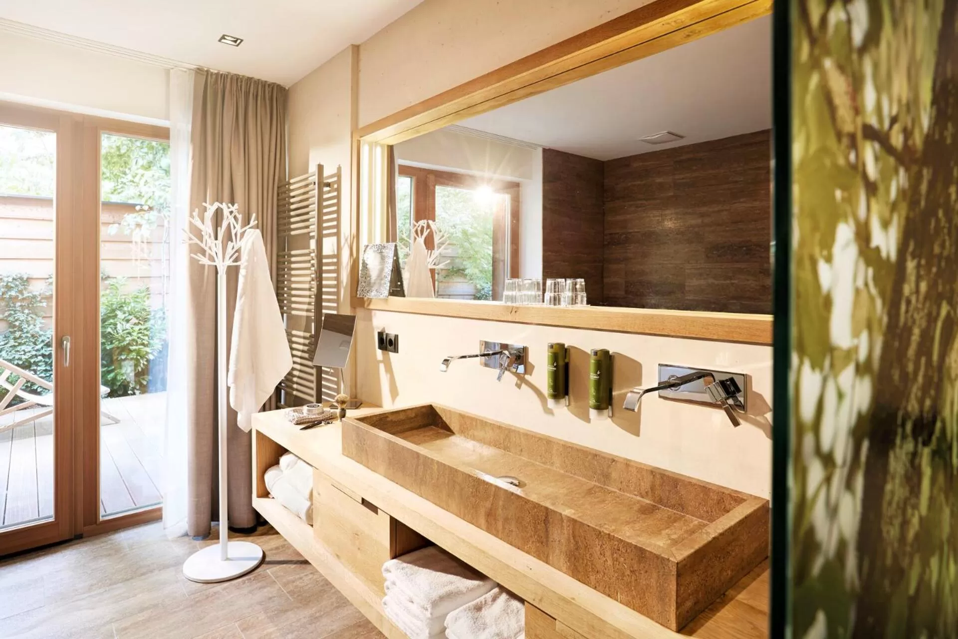 Bathroom in Small Luxury Hotel of the World - DasPosthotel