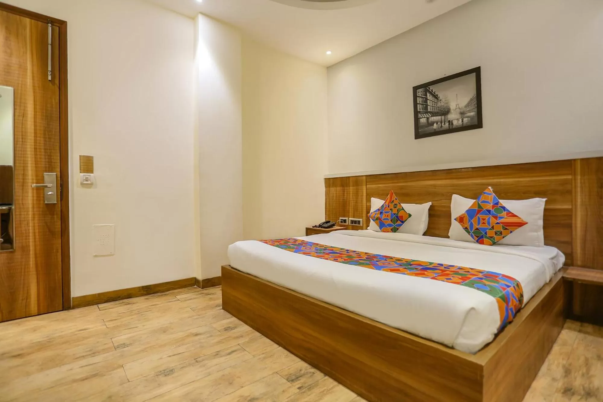 Bed in FabHotel Royal Touch Patel Nagar