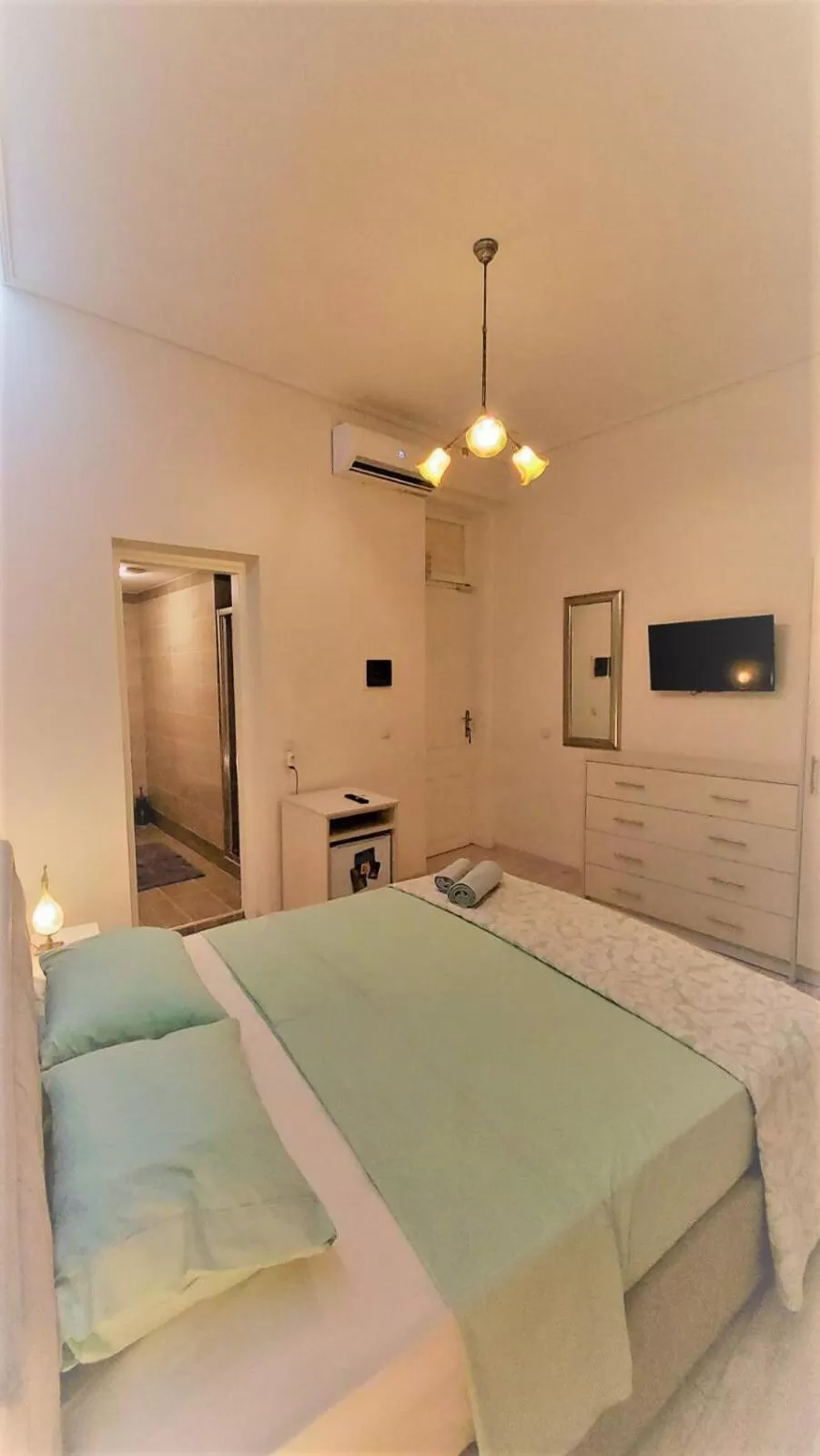 Bedroom, Bed in Theasis Athens