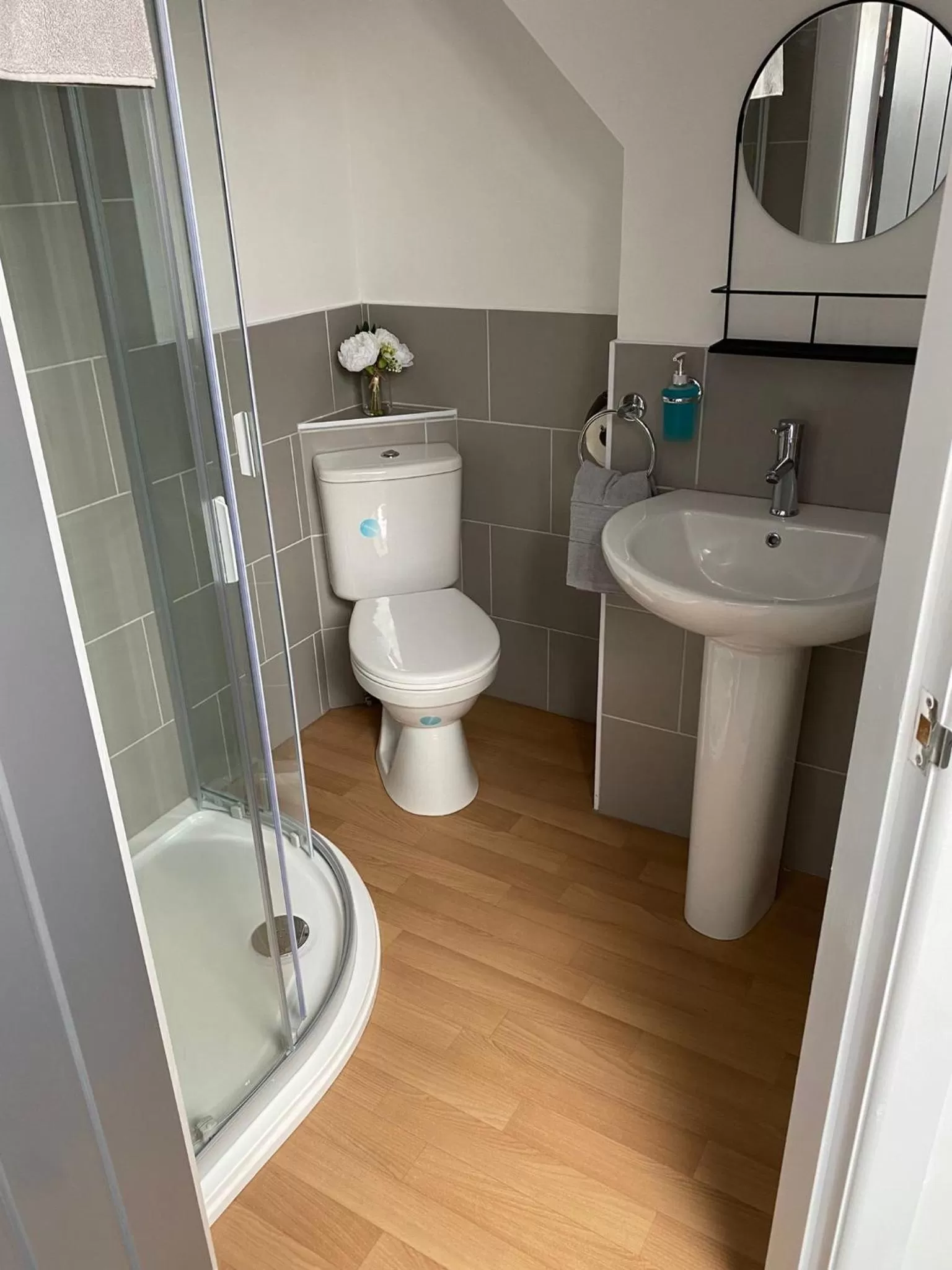 Shower, Bathroom in Langley House Hotel
