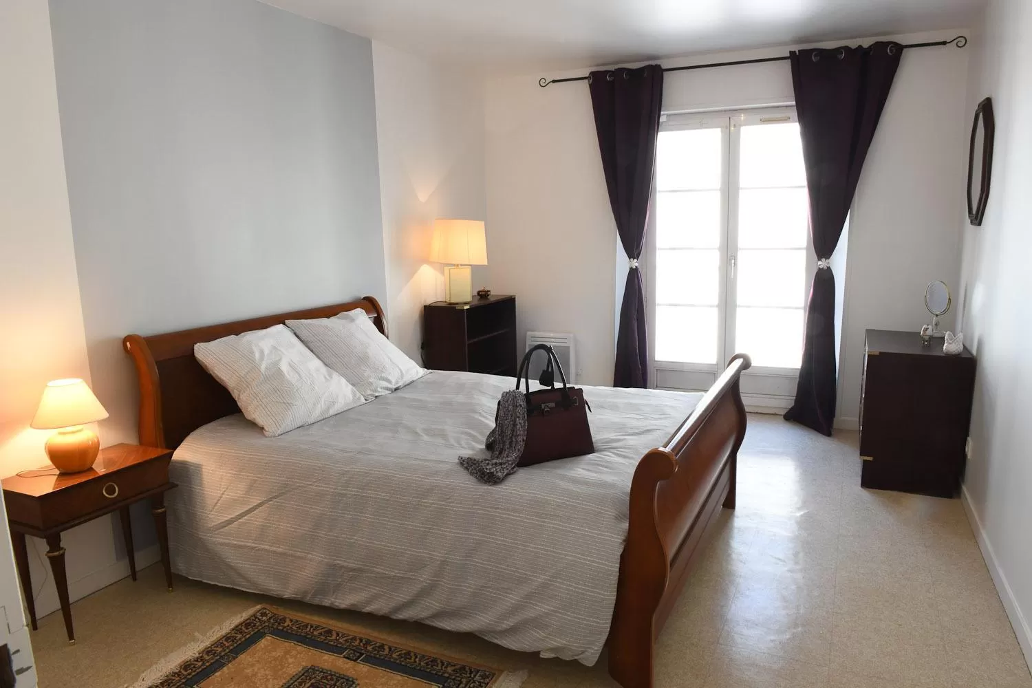 Bedroom, Bed in Appartement 1 chambre, 2éme étage - DIEPPE