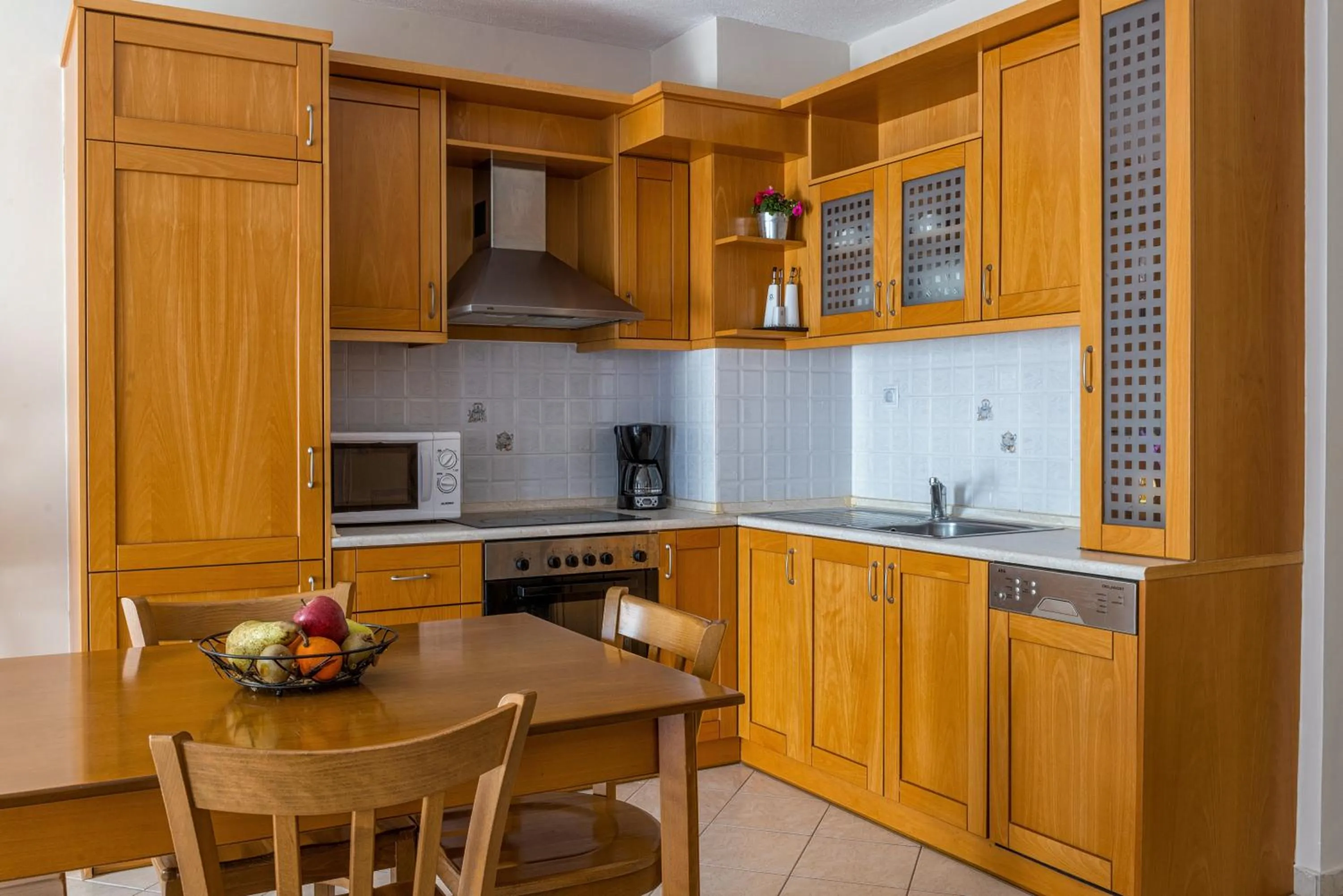 Kitchen or kitchenette in Georgalas Sun Beach Resort