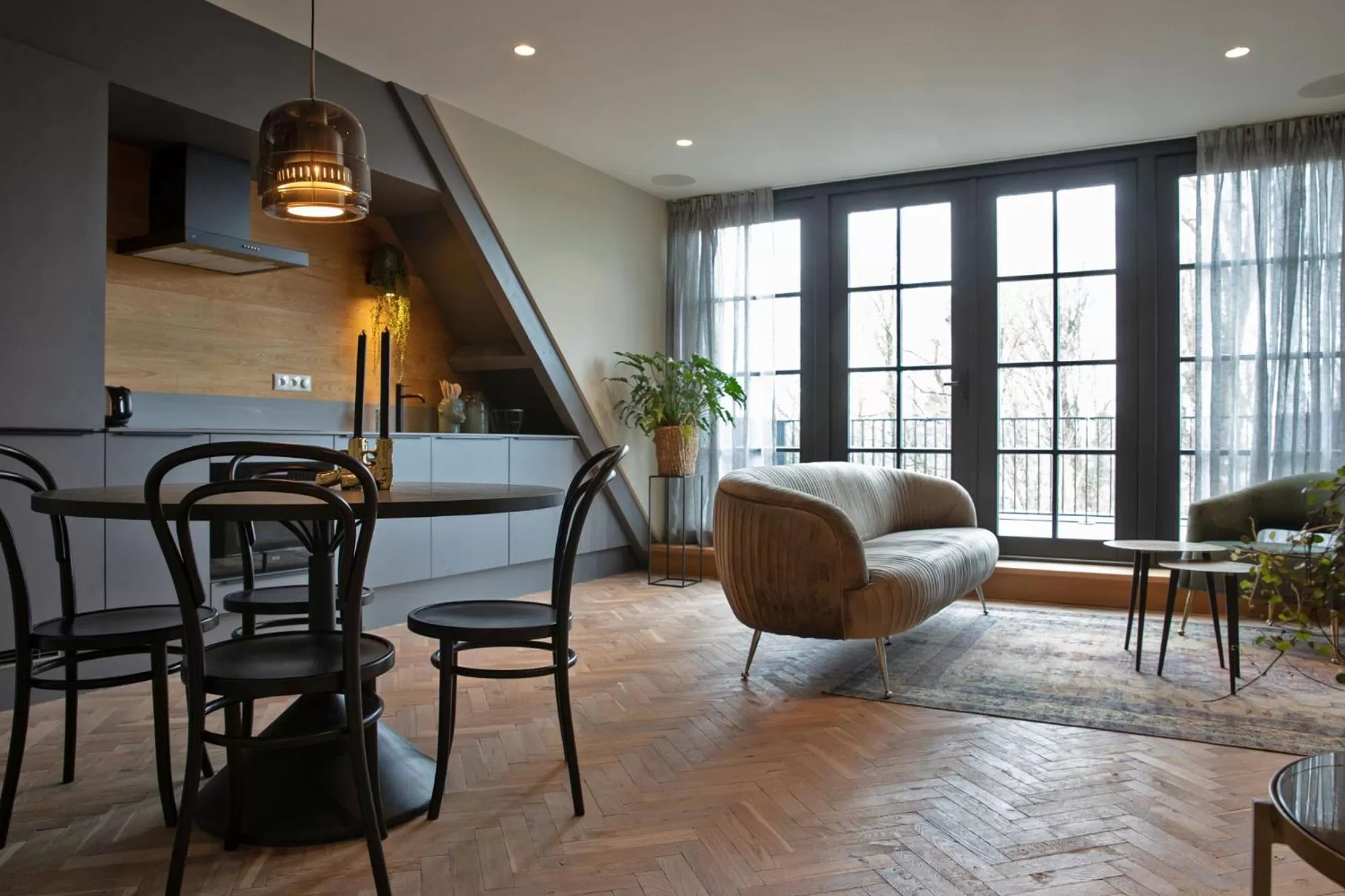 Kitchen or kitchenette in Parkhotel Abcoude