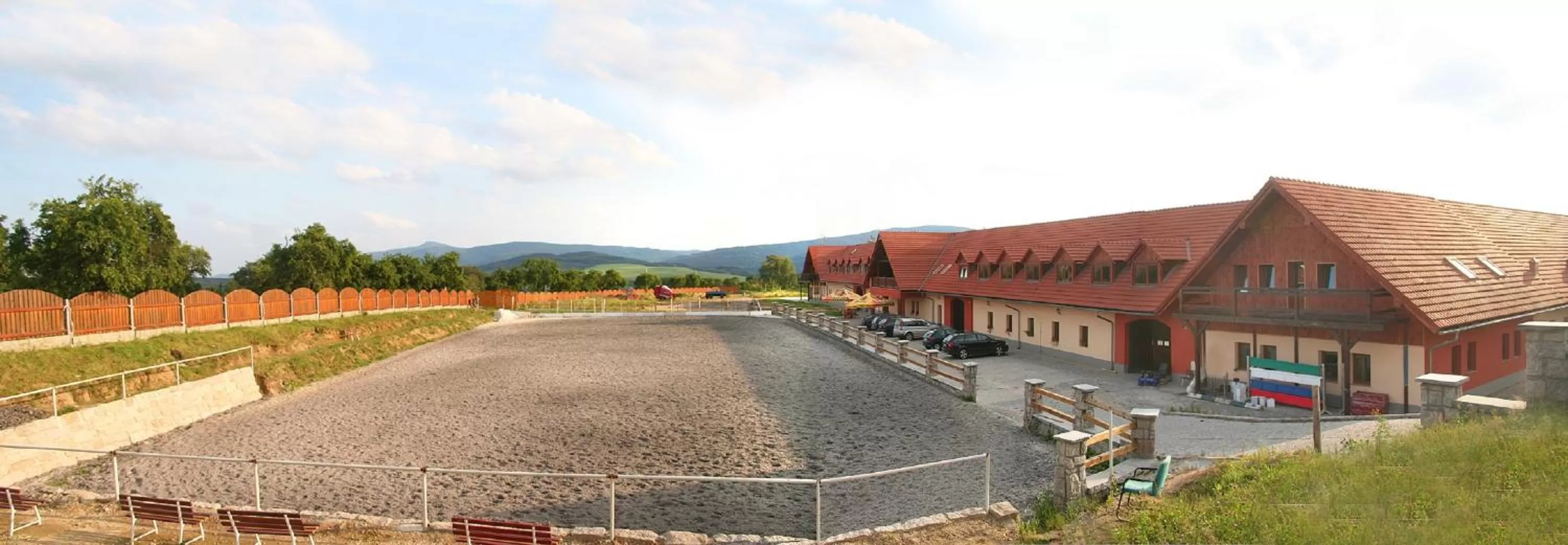 Garden view in Hotel Farma Vysoká