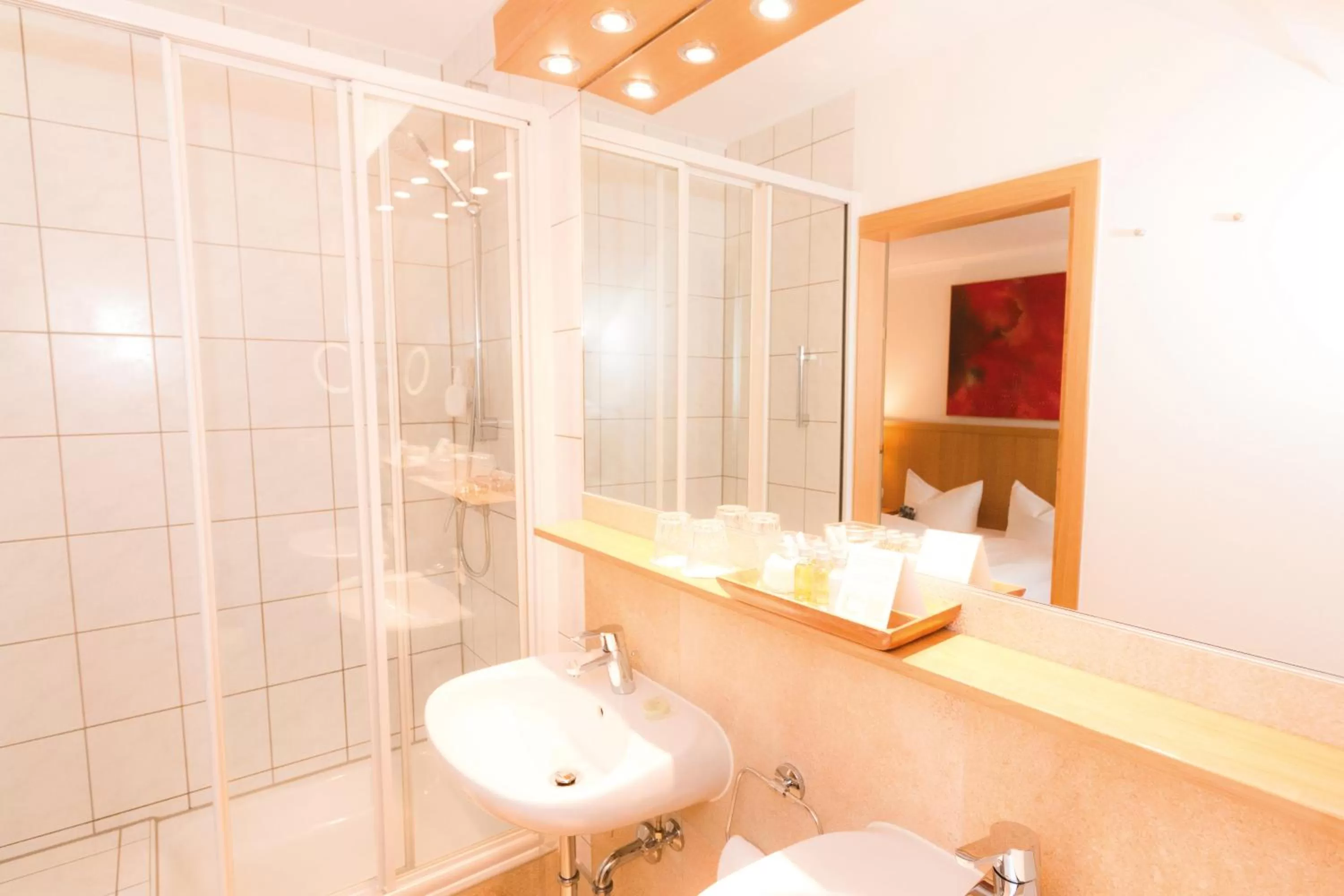 Bathroom in Romantik Hotel Hirschen