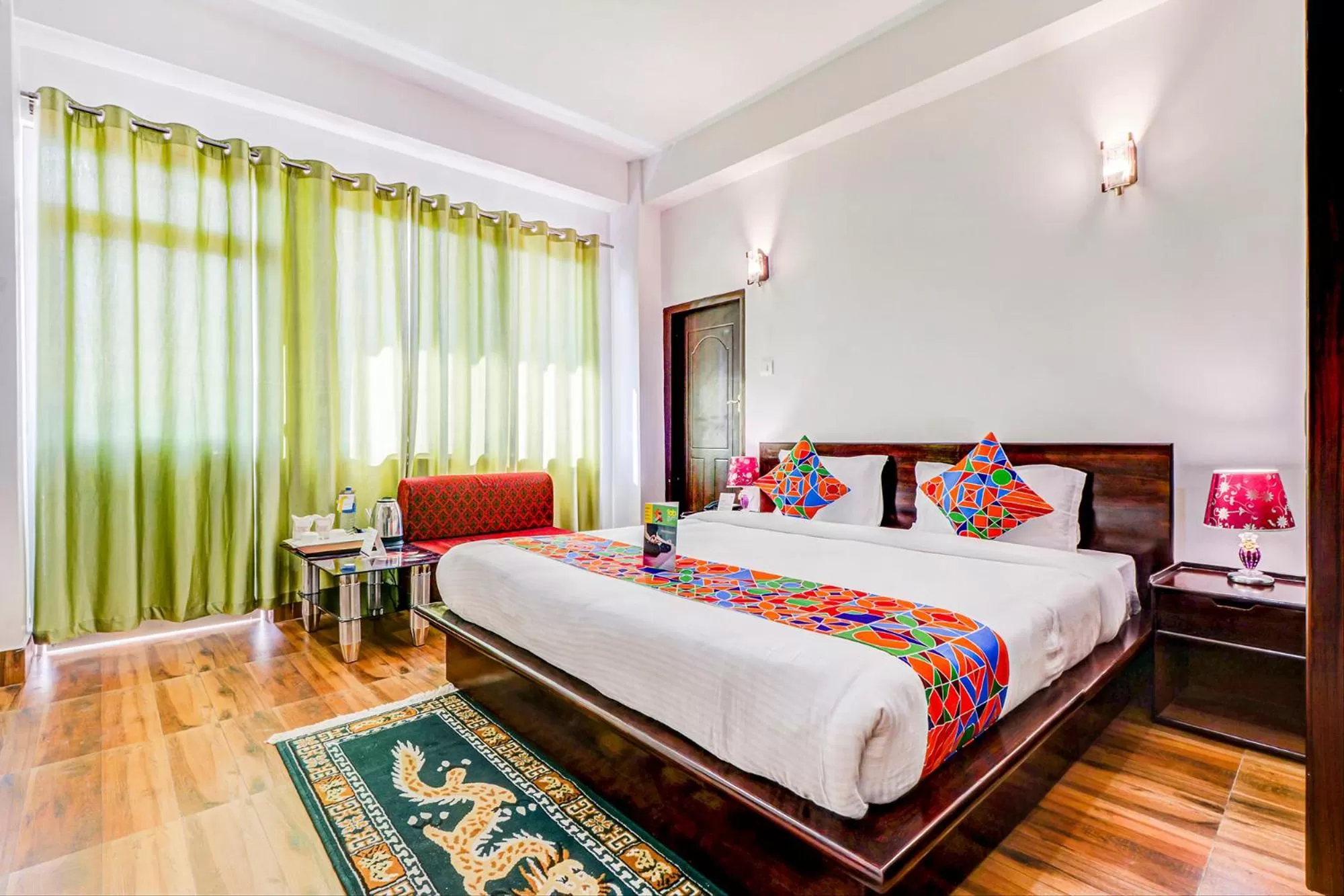 View (from property/room), Bed in FabHotel Greenery View Middle Lingding ICAR Road