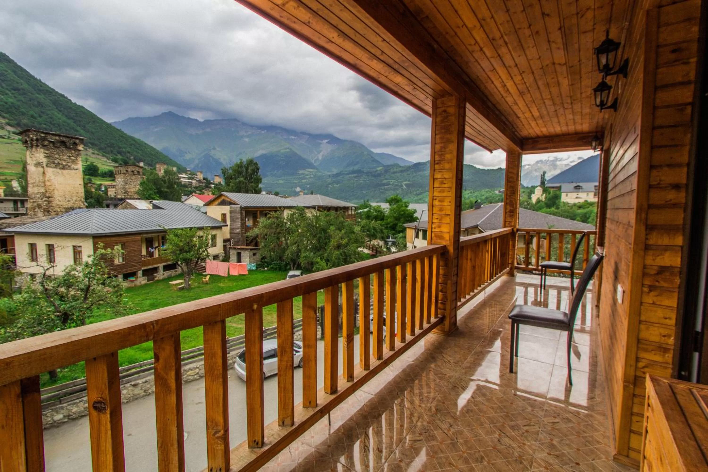 City view, Balcony/Terrace in Hotel Svanseti
