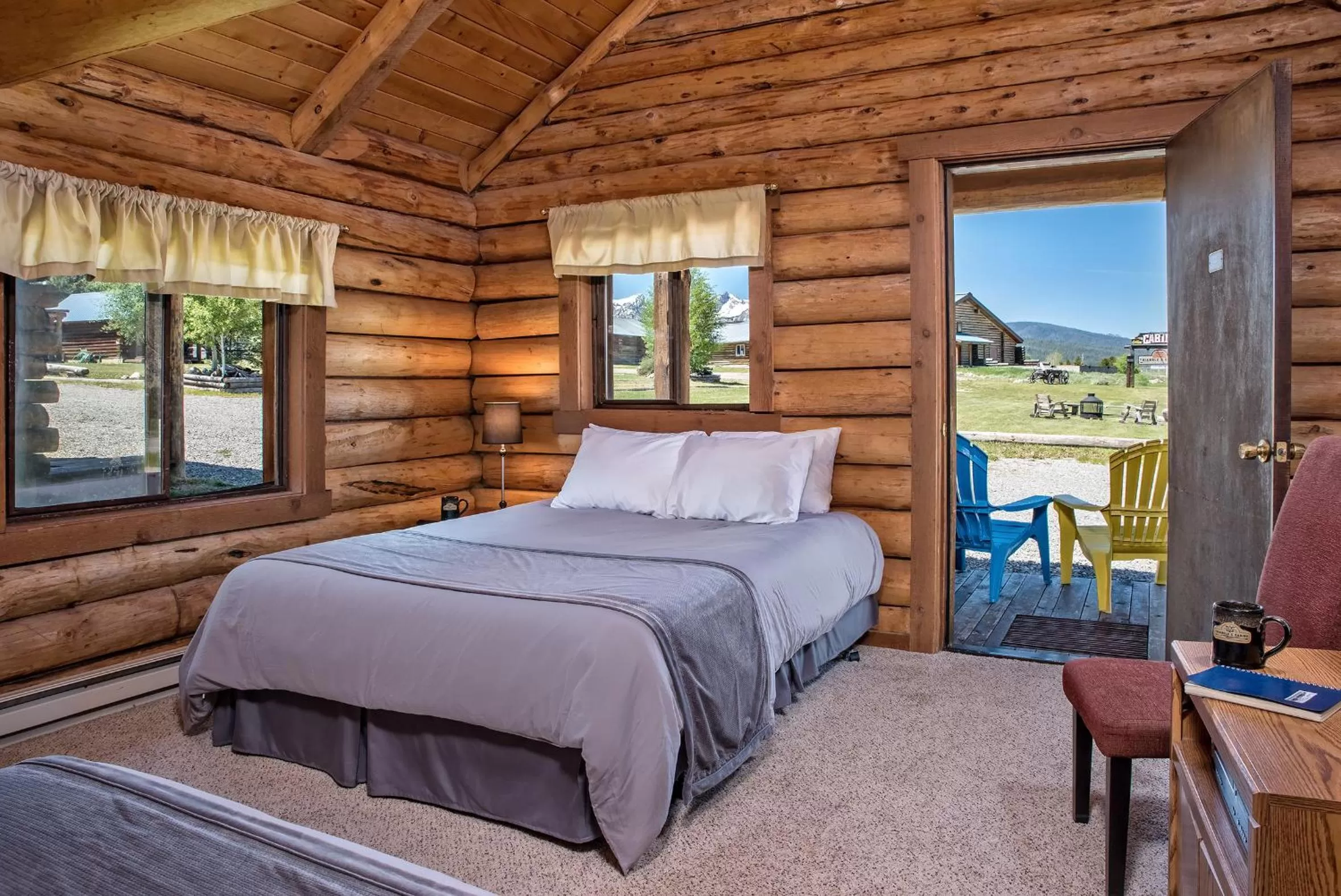 Bed in Triangle C Cabins