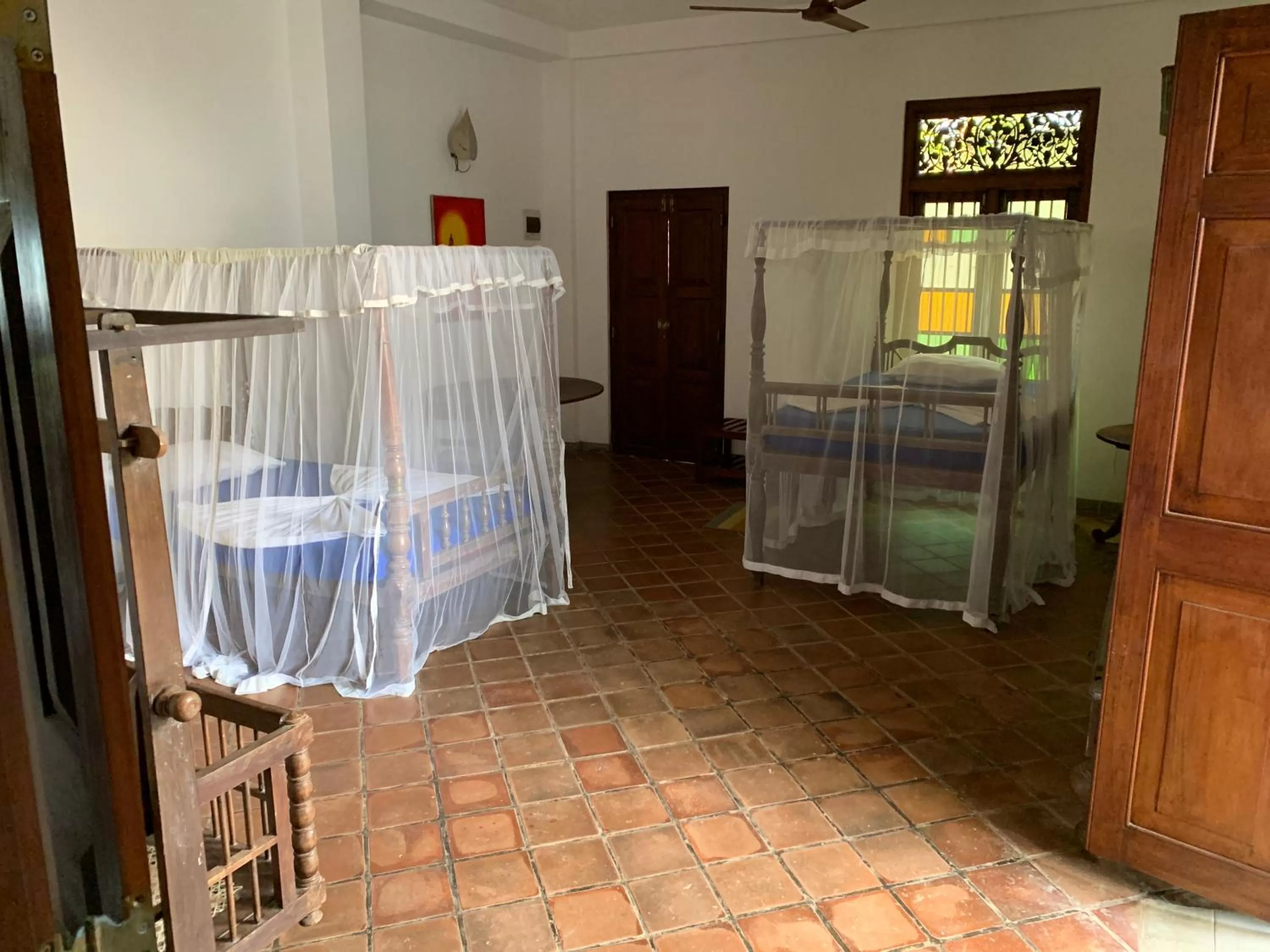 Bed in Galawatta Beach Resort