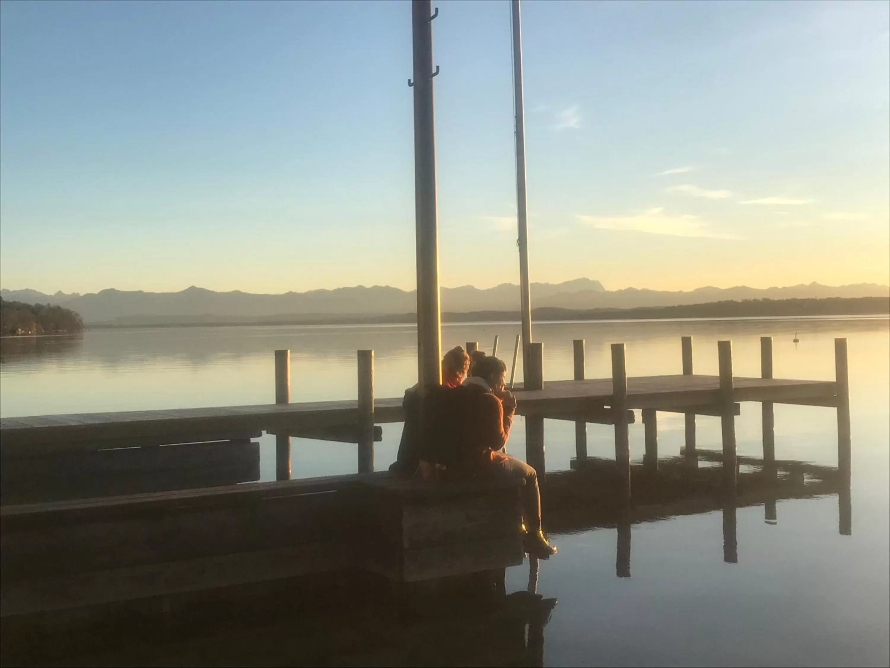 Sunset, Swimming Pool in Bed and Breakfast Bavaria München