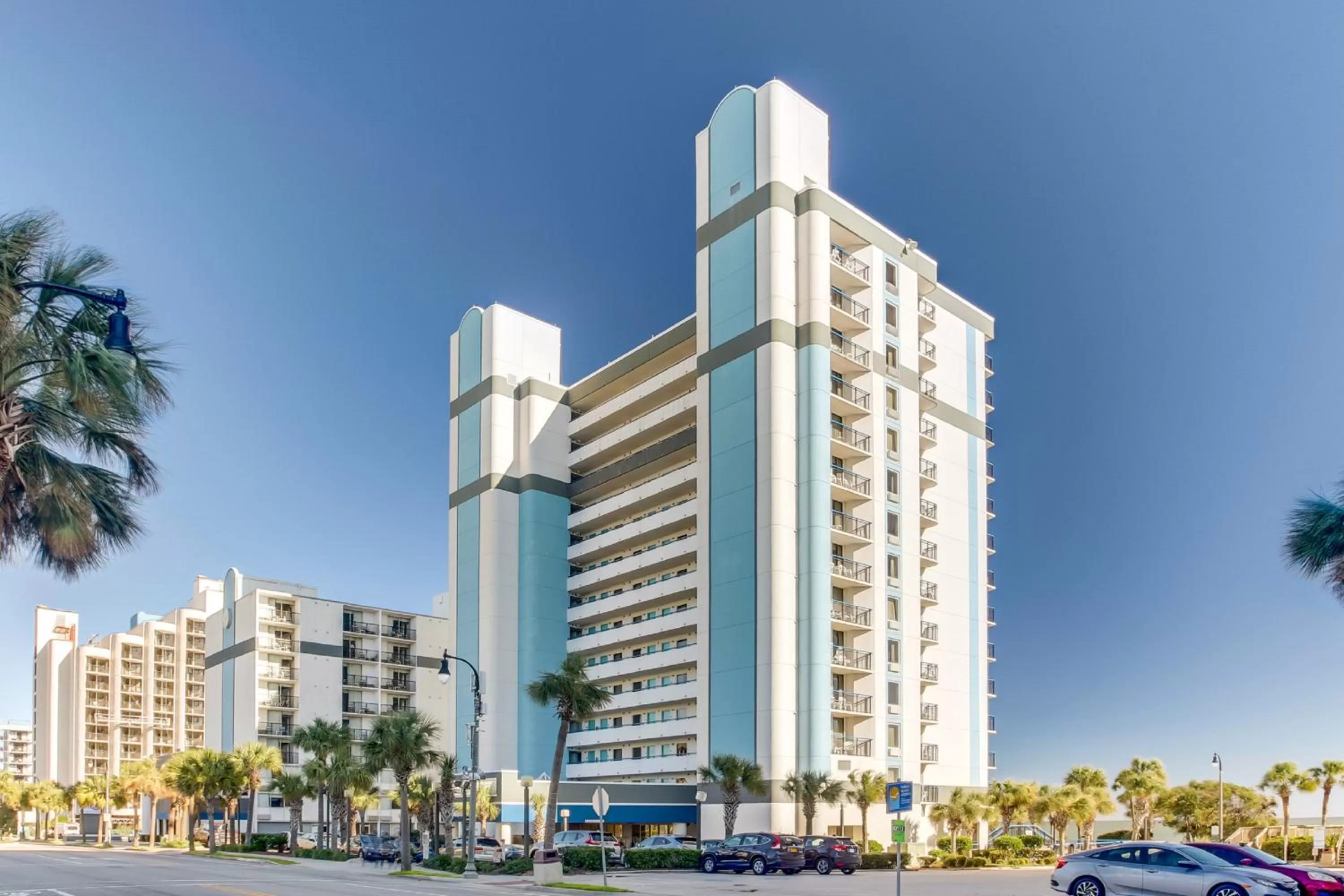 Property building in Boardwalk Beach Resort Condo w Oceanfront Balcony