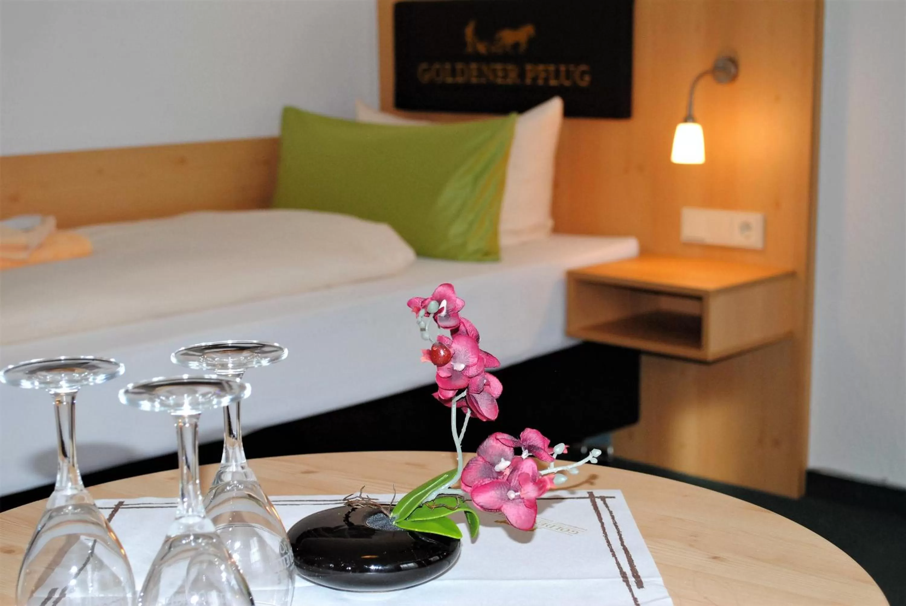 Bedroom, Bed in Landgasthof Goldener Pflug