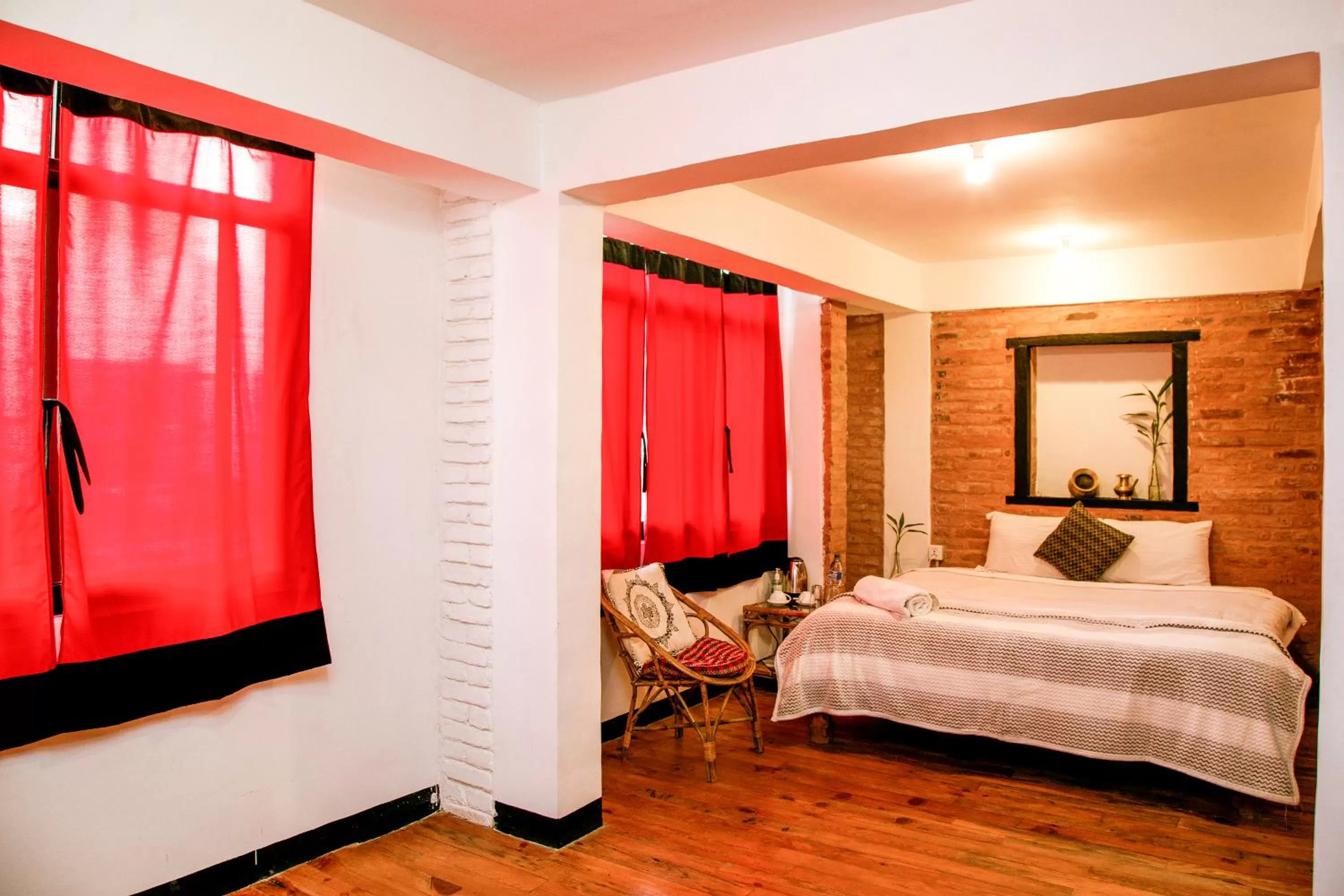 Bed in Lumbini Heritage Home