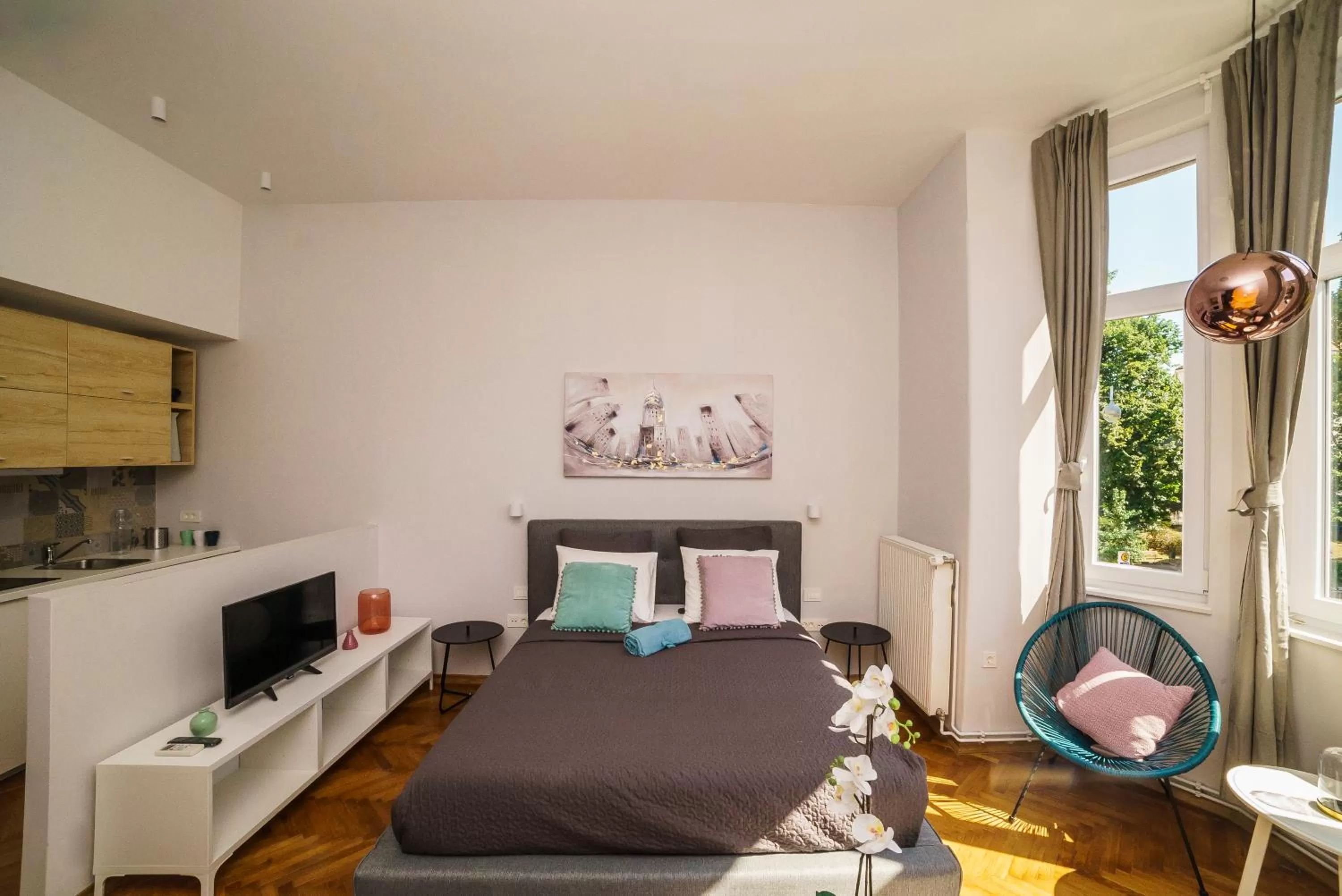 Bed in Doma Zagreb Aparthotel